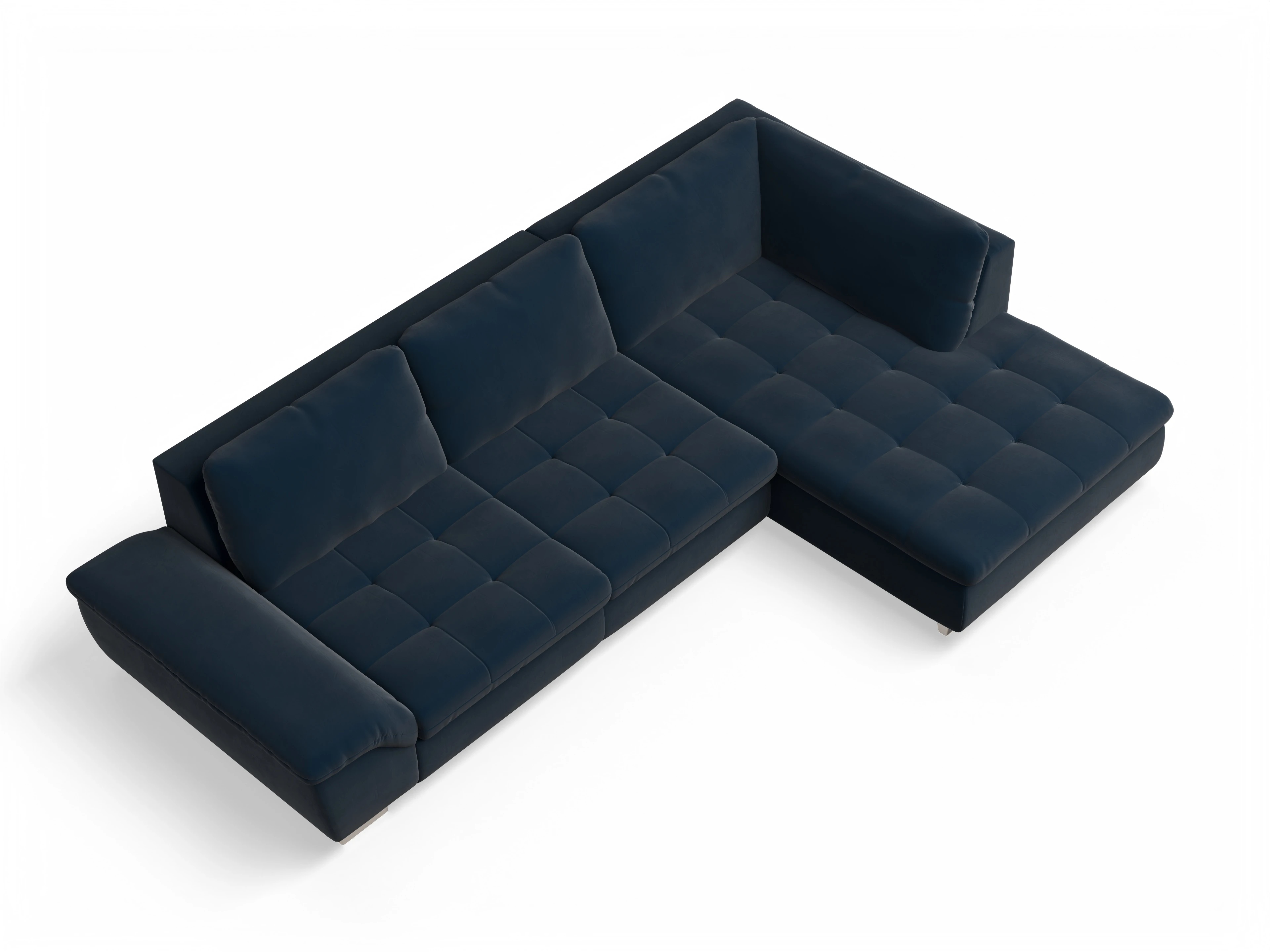 Ansicht des Produktes SC Smart 1007 Ecksofa rechts Abschluss offen in Stoff Blau