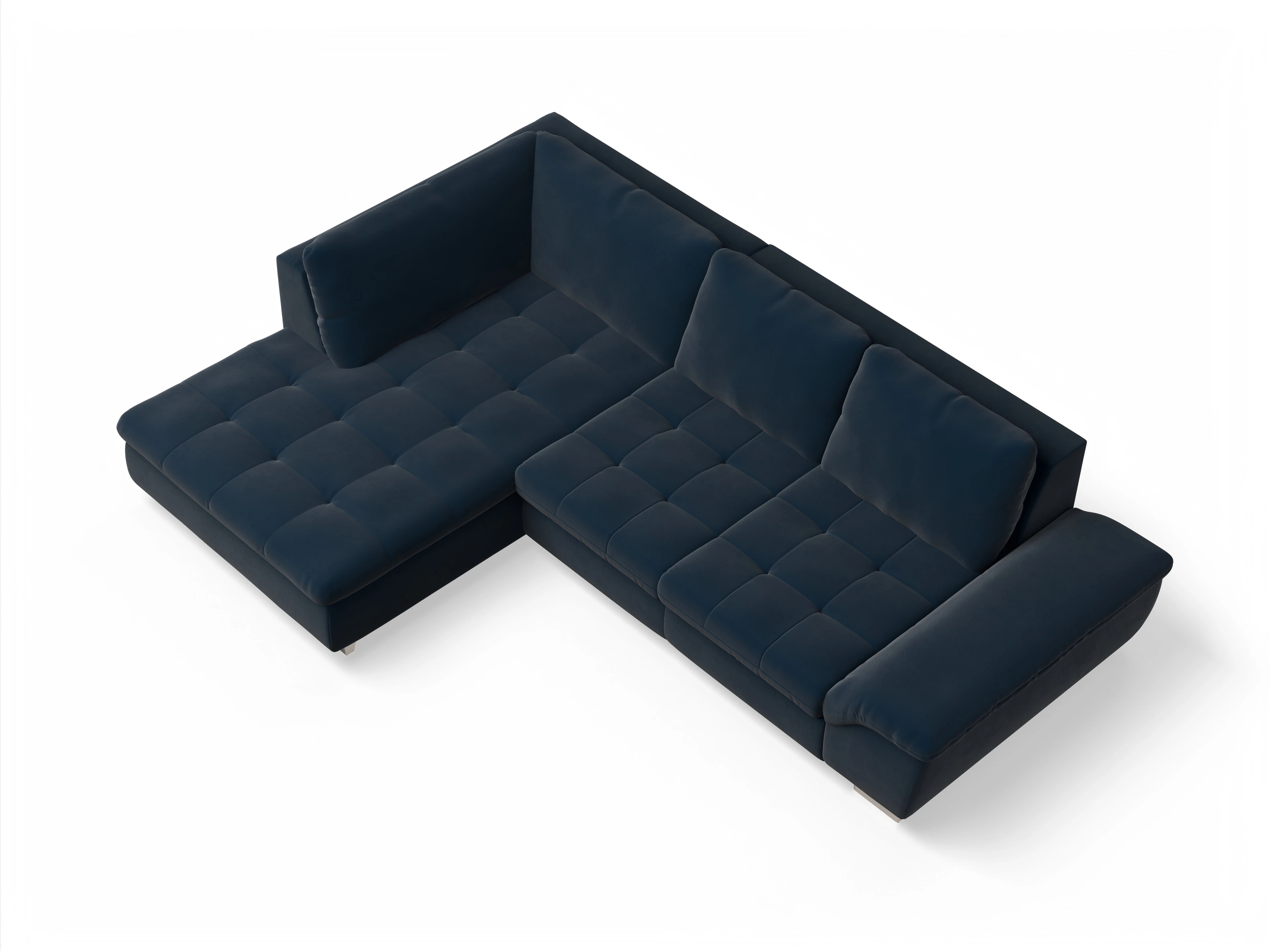 Ansicht des Produktes SC Smart 1007 Ecksofa links Abschluss offen in Stoff Blau