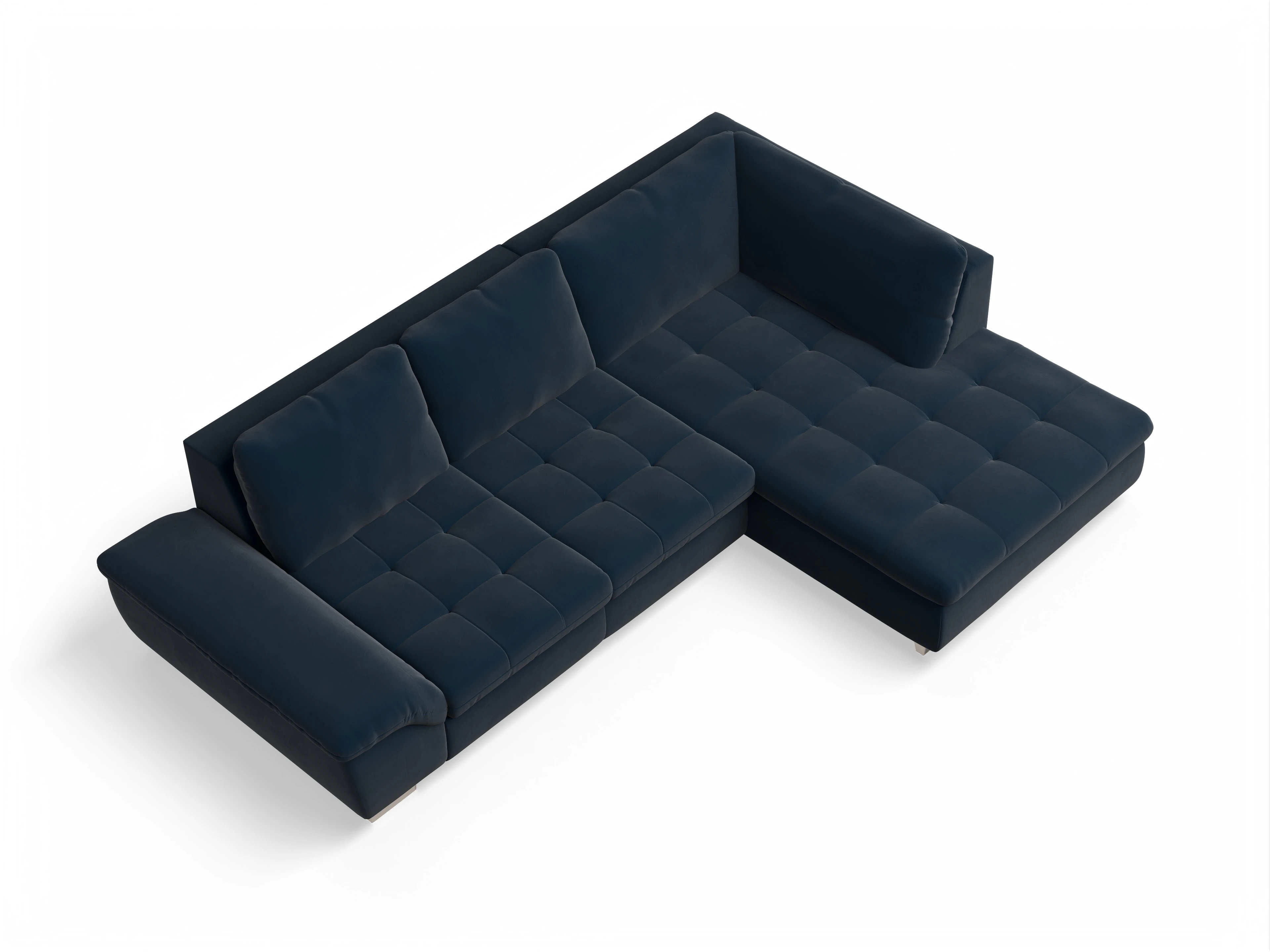 Ansicht des Produktes SC Smart 1007 Ecksofa rechts Abschluss offen in Stoff Blau