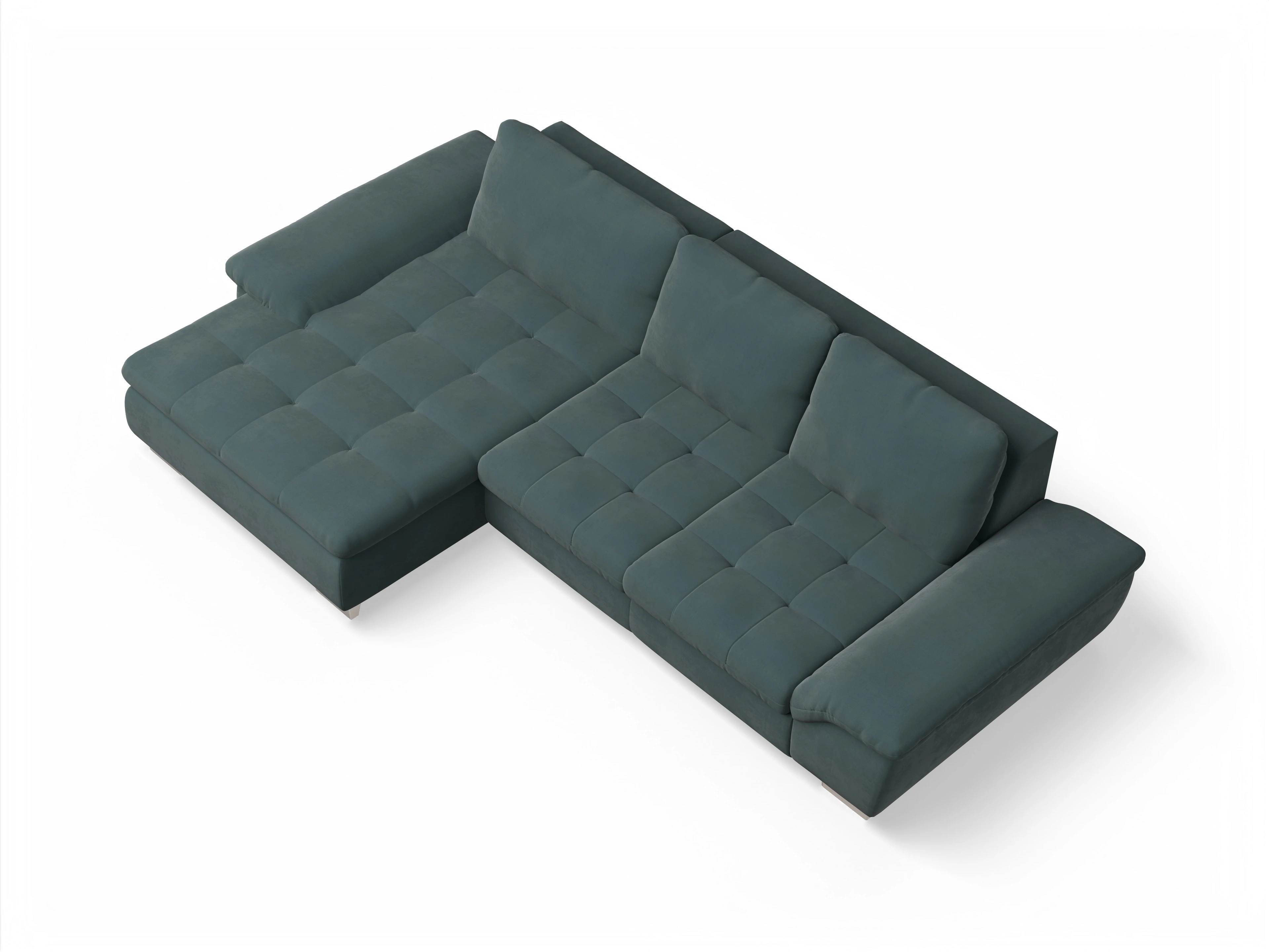Ansicht des Produktes SC Smart 1007 Ecksofa links Abschluss offen in Stoff Grün