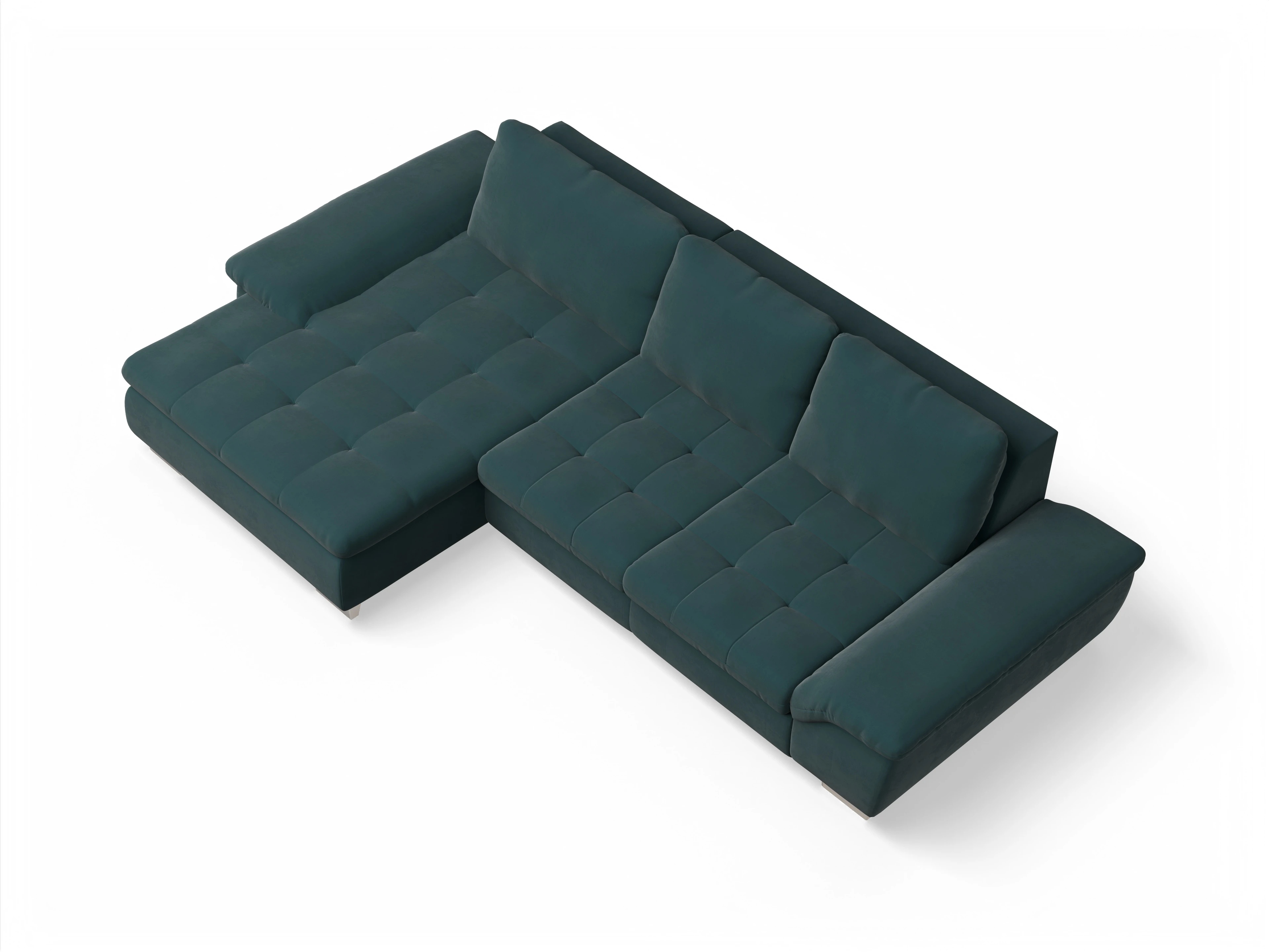 Ansicht des Produktes SC Smart 1007 Ecksofa links Abschluss offen in Stoff Blau