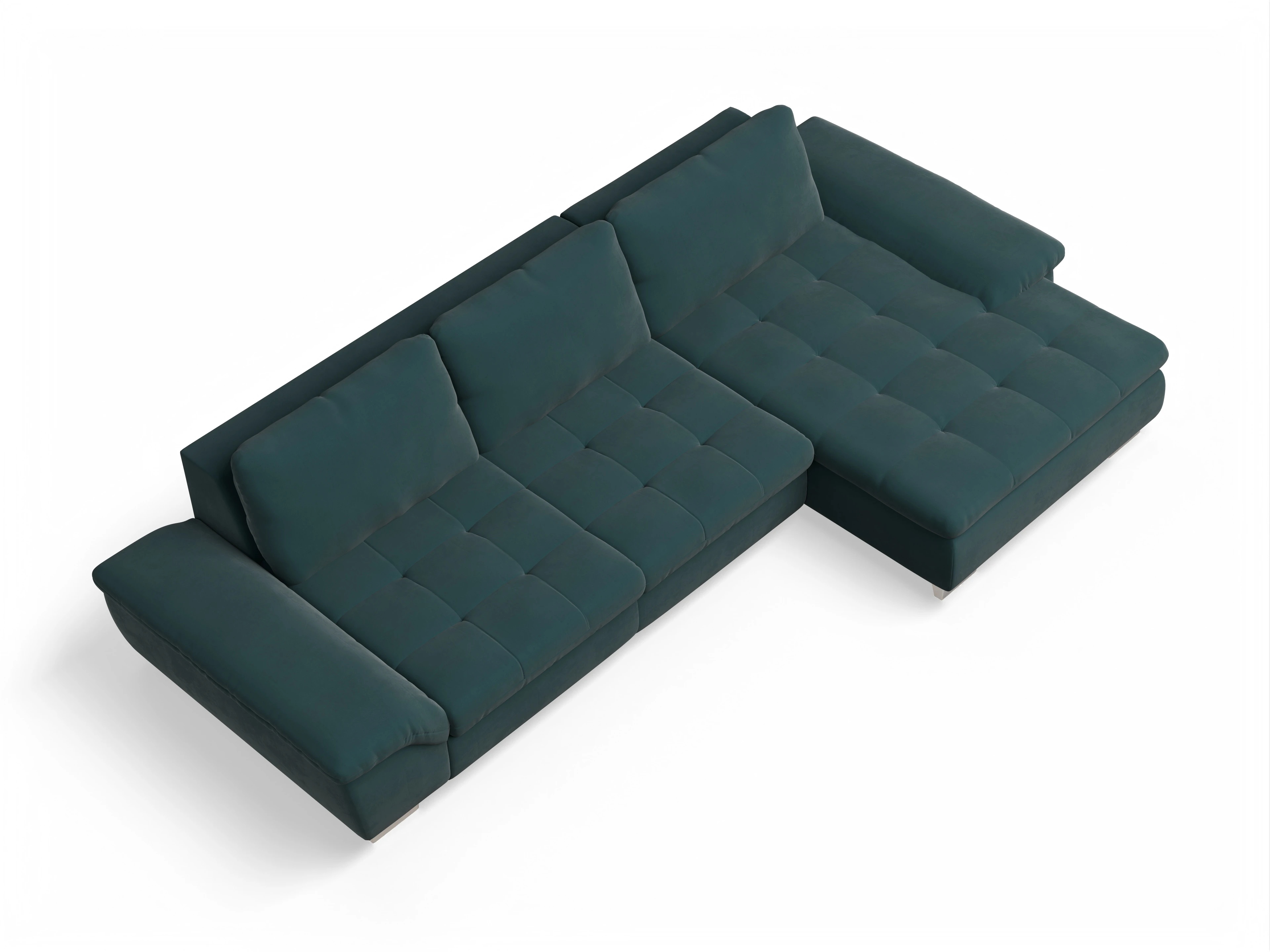 Ansicht des Produktes SC Smart 1007 Ecksofa rechts Abschluss offen in Stoff Blau