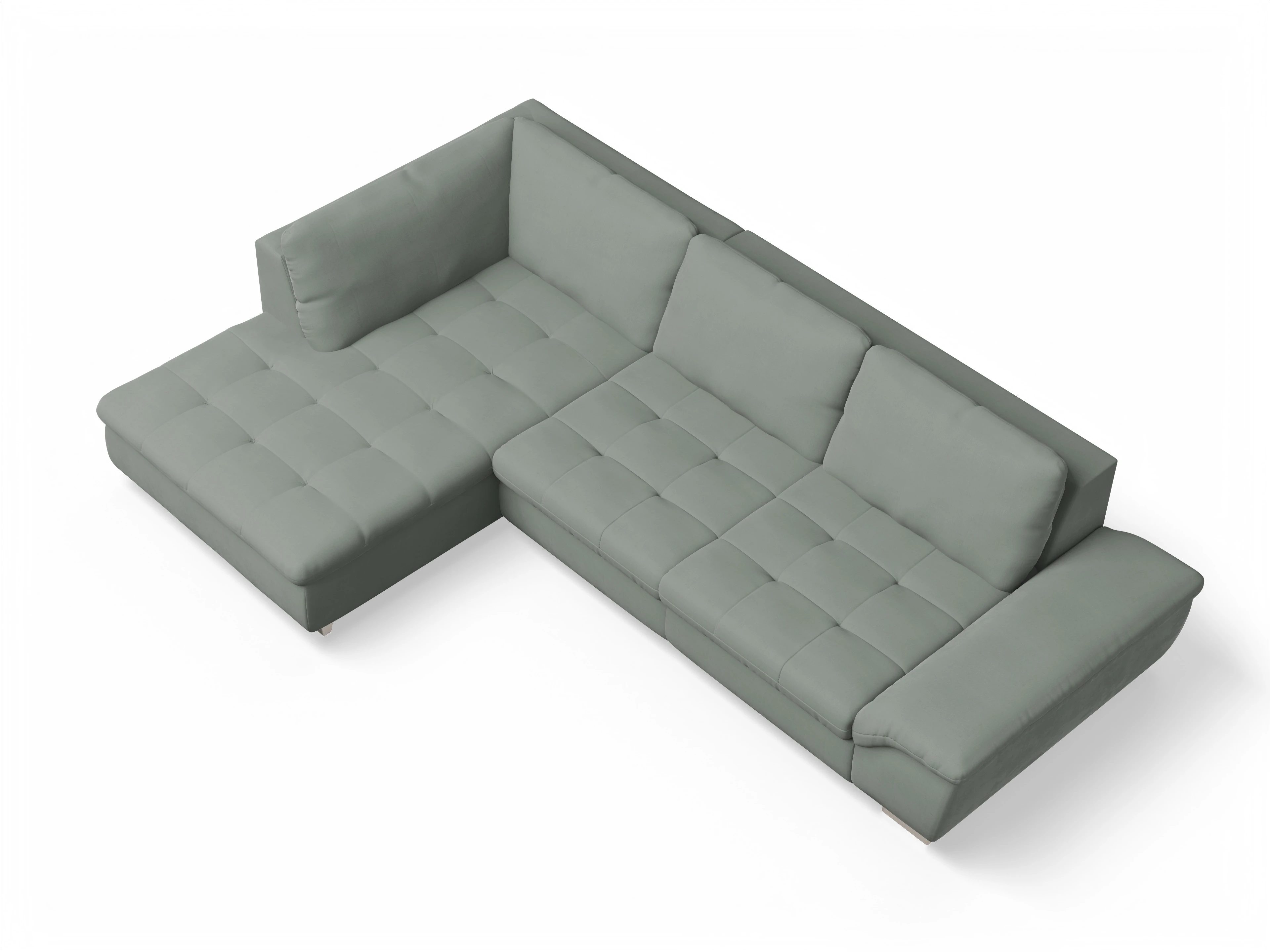 Sitz Concept smart 1007 Kombielement Large L Ansicht des Produktes SC Smart 1007 Ecksofa links Abschluss offen in Stoff Grau