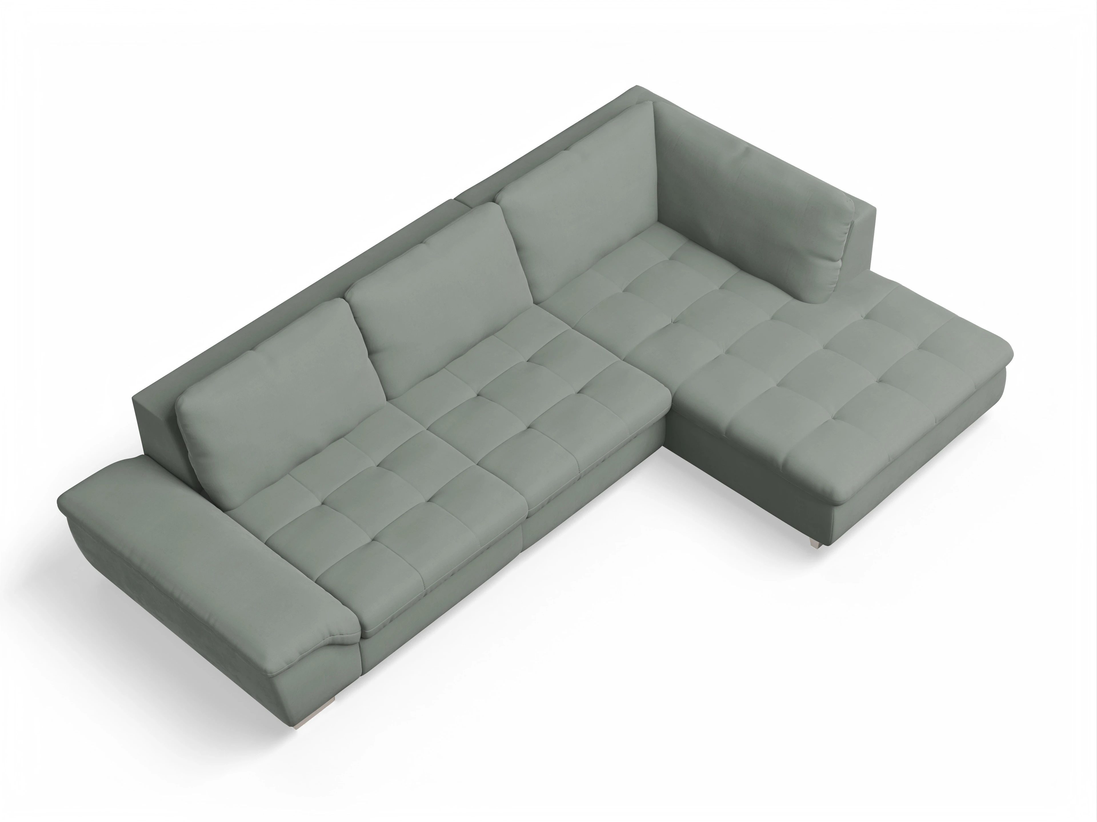 Sitz Concept smart 1007 Kombielement Large R Ansicht des Produktes SC Smart 1007 Ecksofa rechts Abschluss offen in Stoff Grau