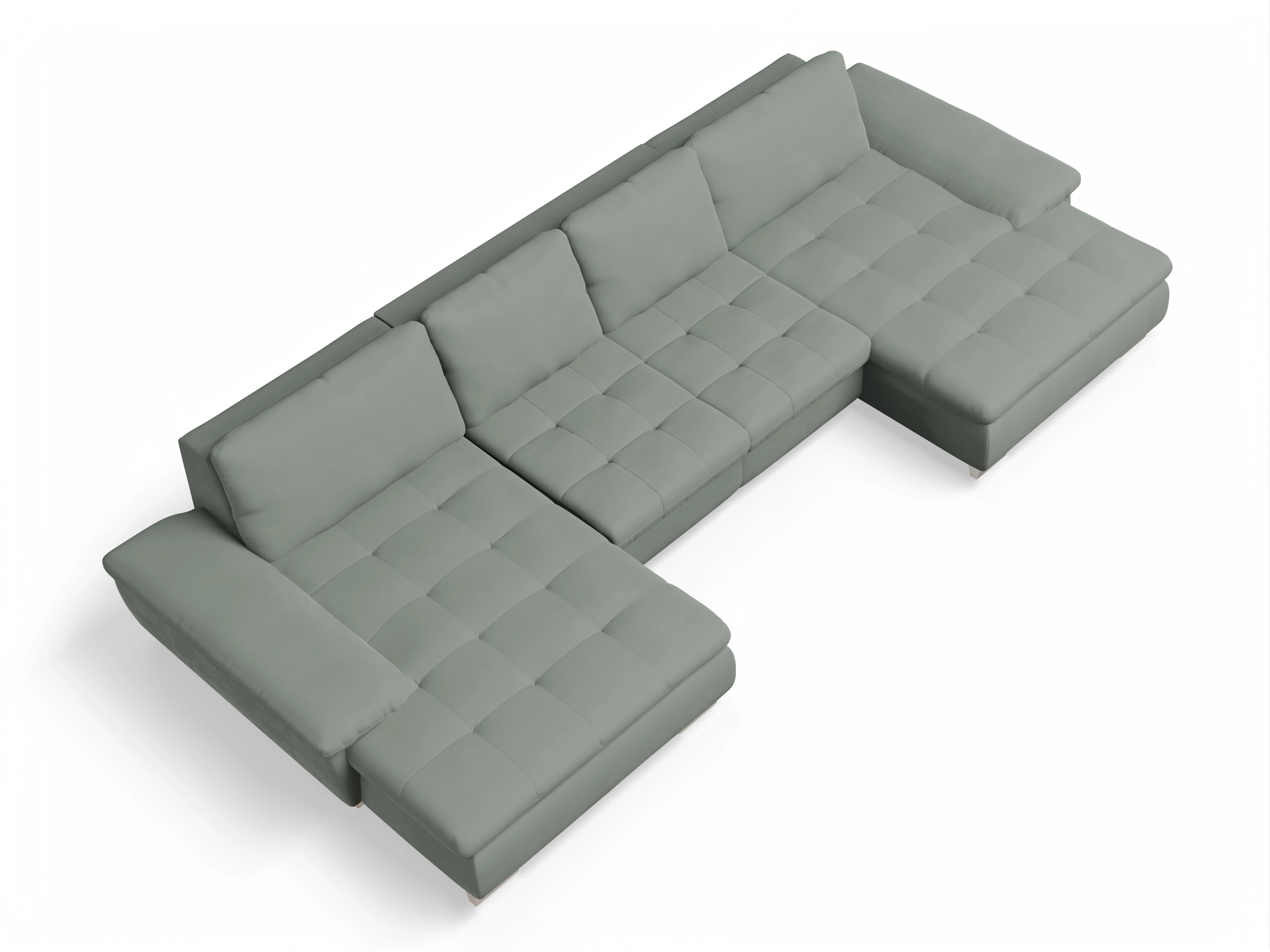 Ansicht des Produktes SC Smart 1007 Wohnlandschaft offen beidseitig in Stoff Grau