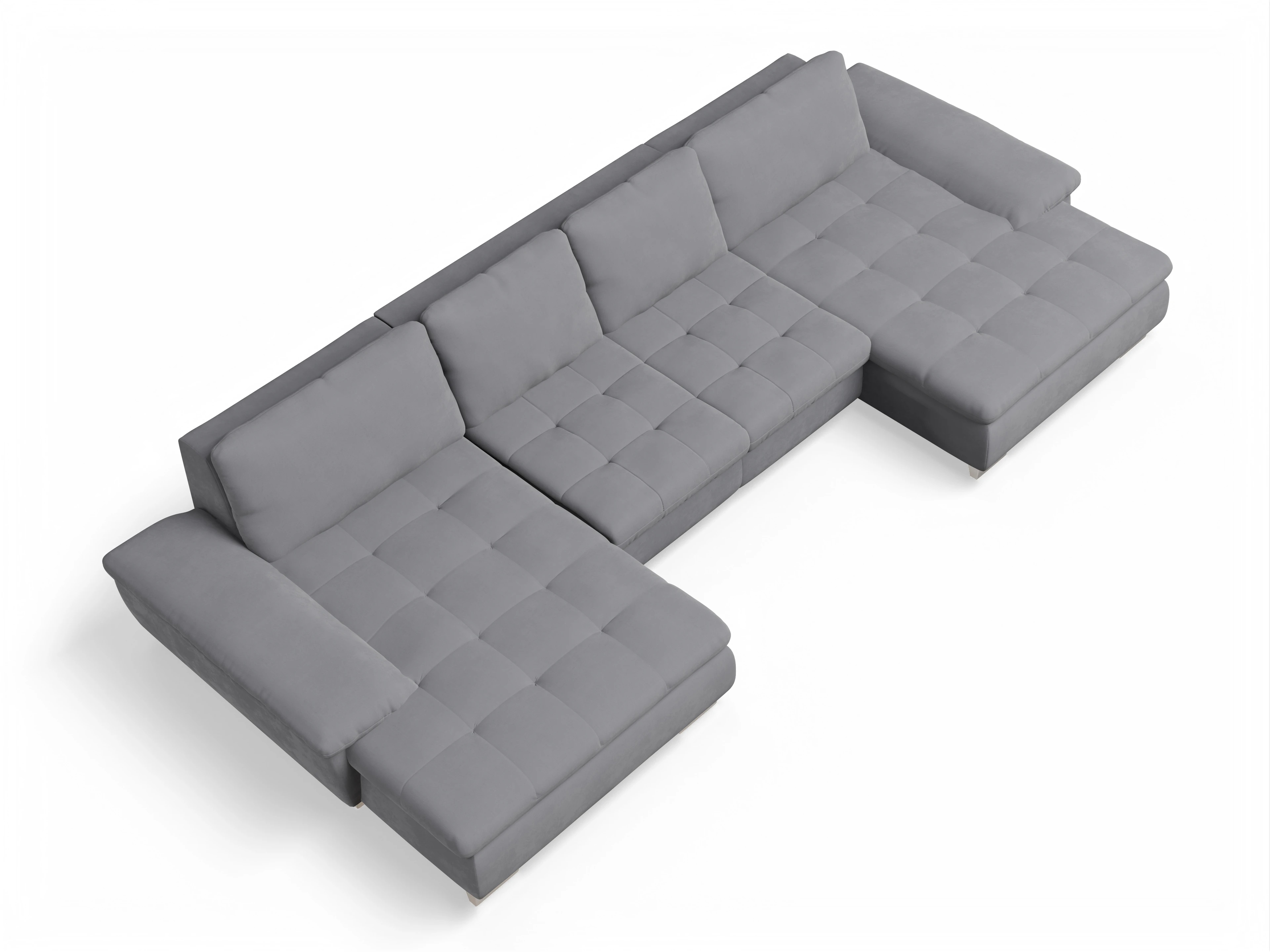 Ansicht des Produktes SC Smart 1007 Wohnlandschaft offen beidseitig in Stoff Grau