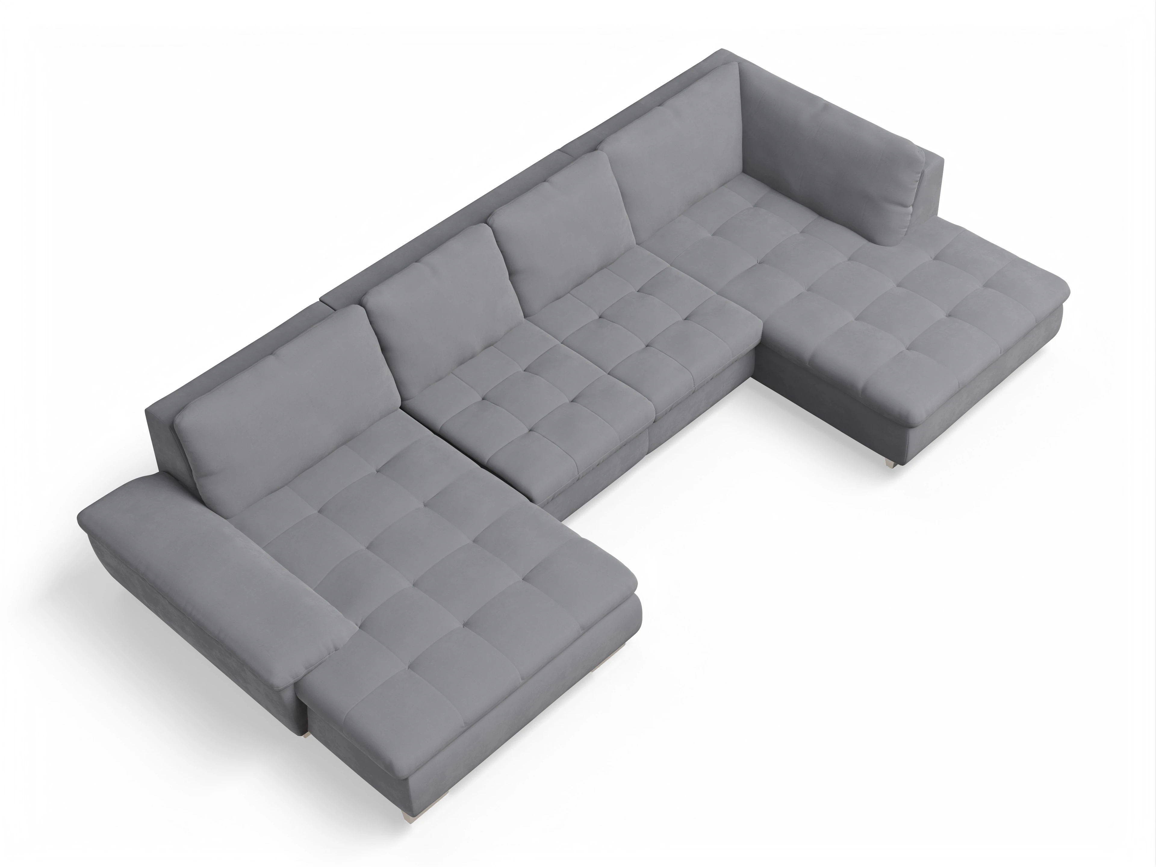 Ansicht des Produktes SC Smart 1007 Wohnlandschaft offen beidseitig in Stoff Grau