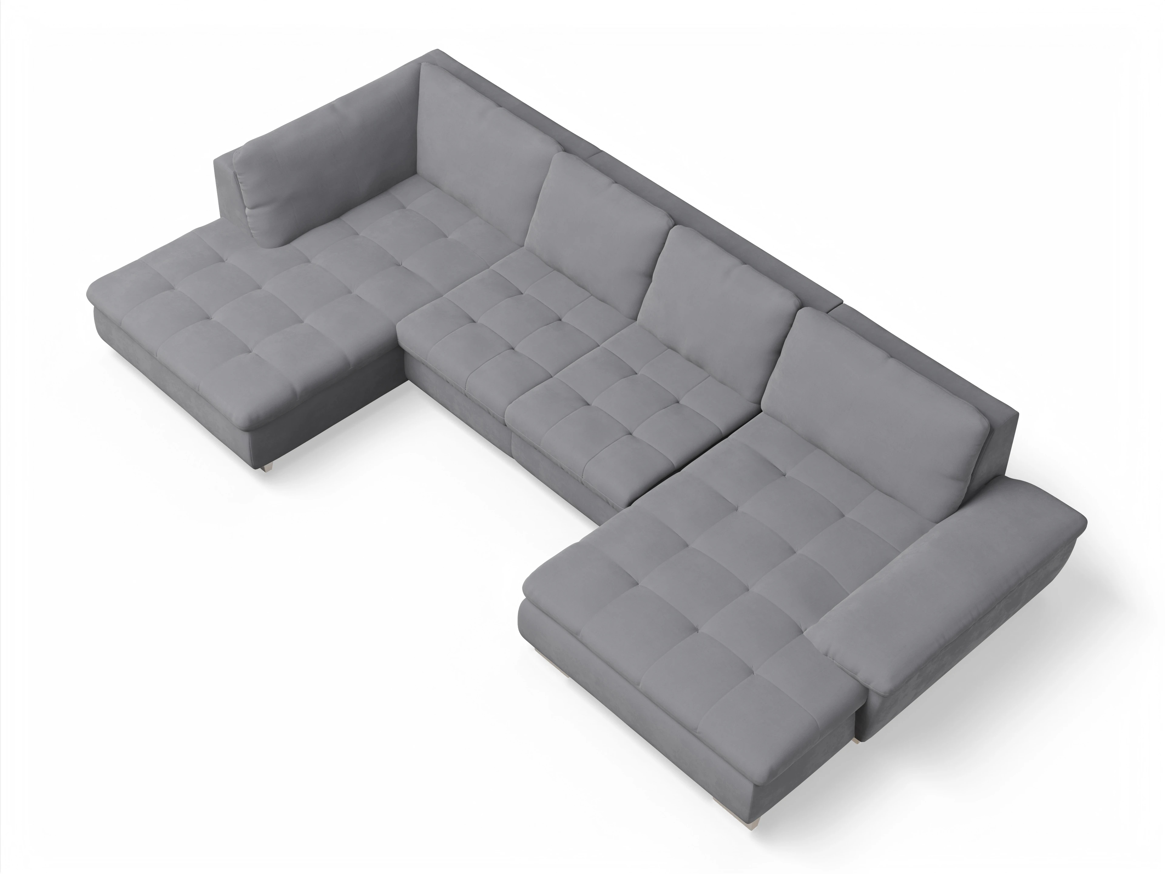 Ansicht des Produktes SC Smart 1007 Wohnlandschaft offen beidseitig in Stoff Grau