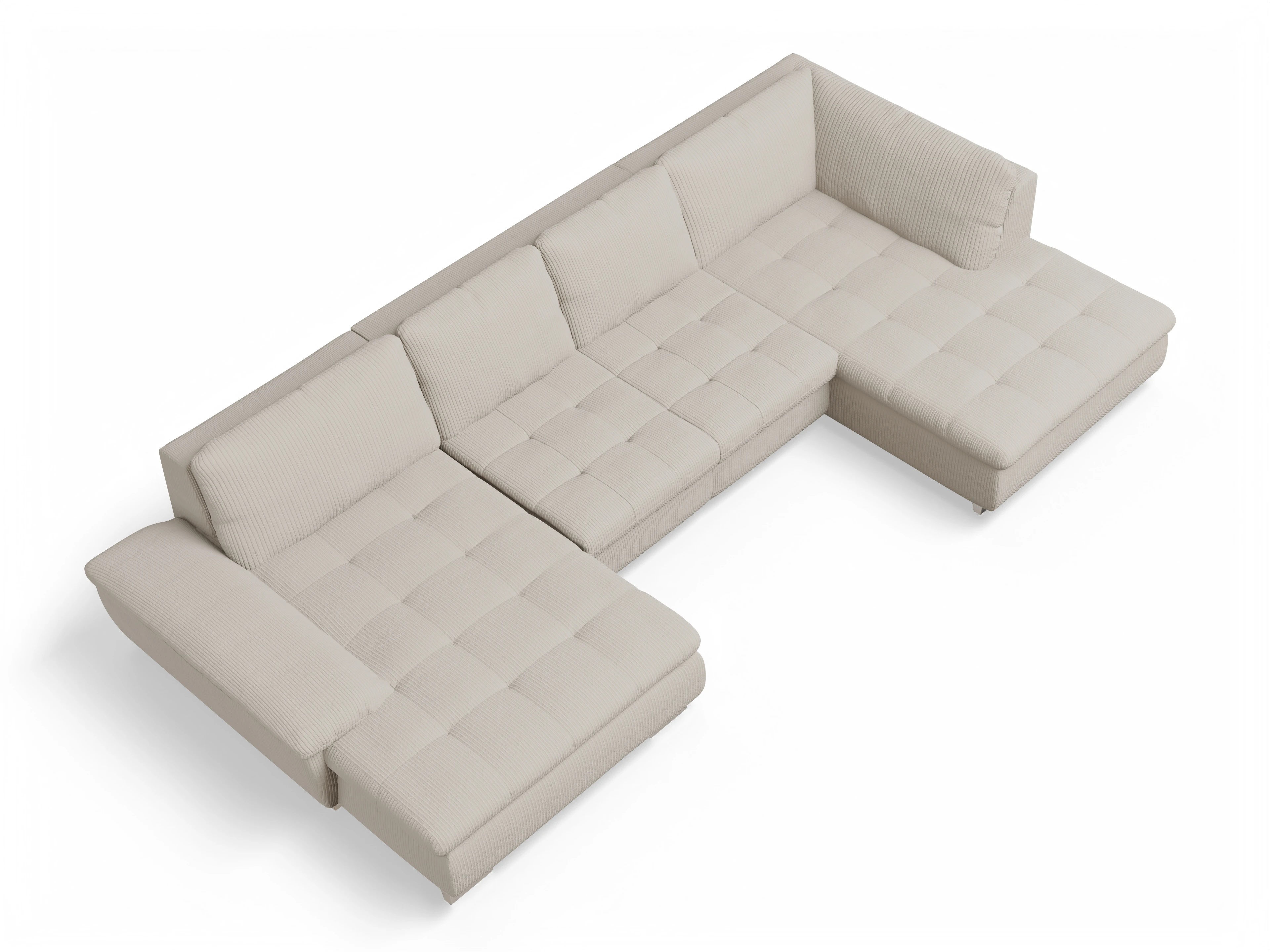 Ansicht des Produktes SC Smart 1007 Wohnlandschaft offen beidseitig in Stoff Beige