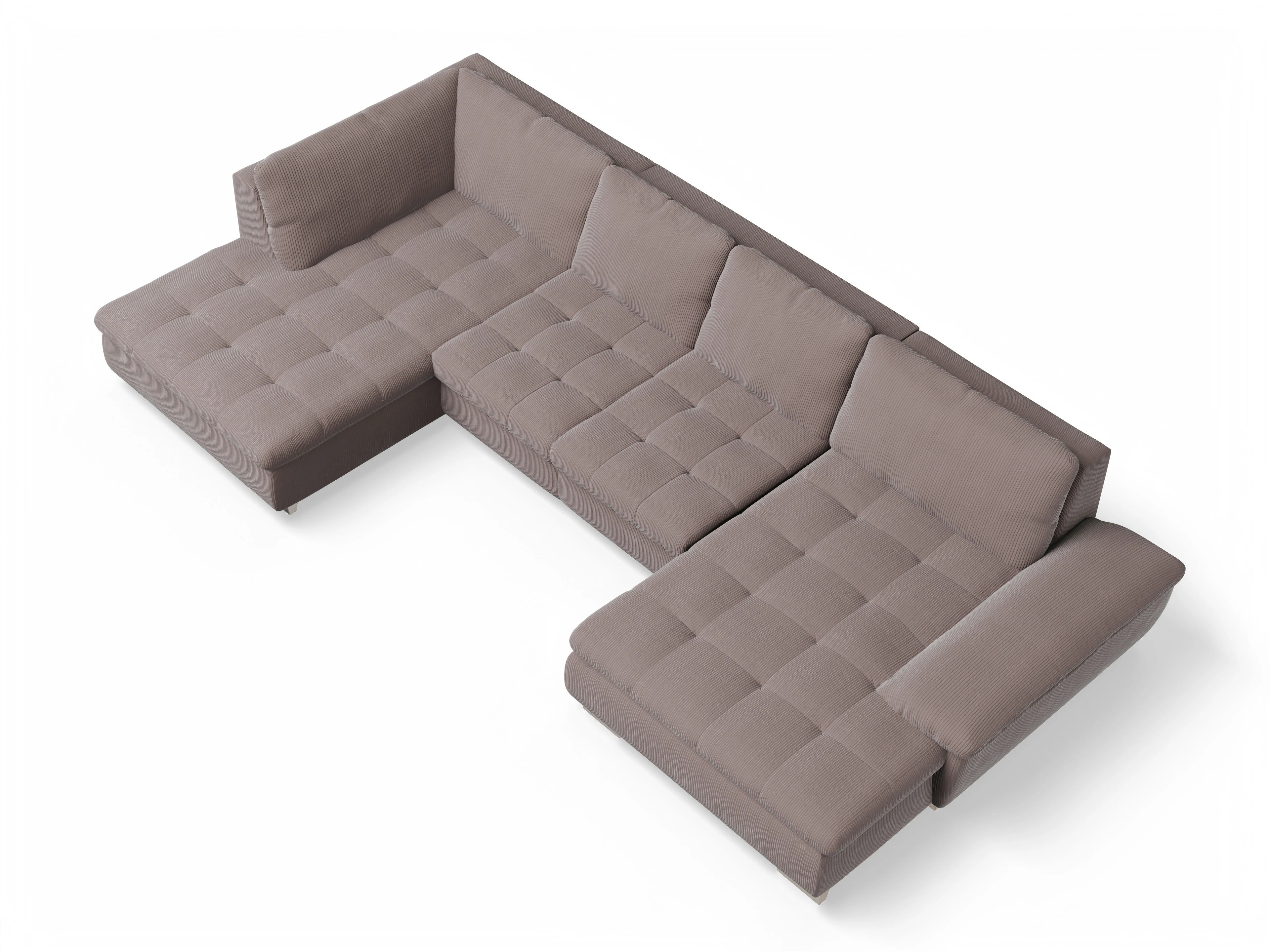 Ansicht des Produktes SC Smart 1007 Wohnlandschaft offen beidseitig in Stoff Rosa