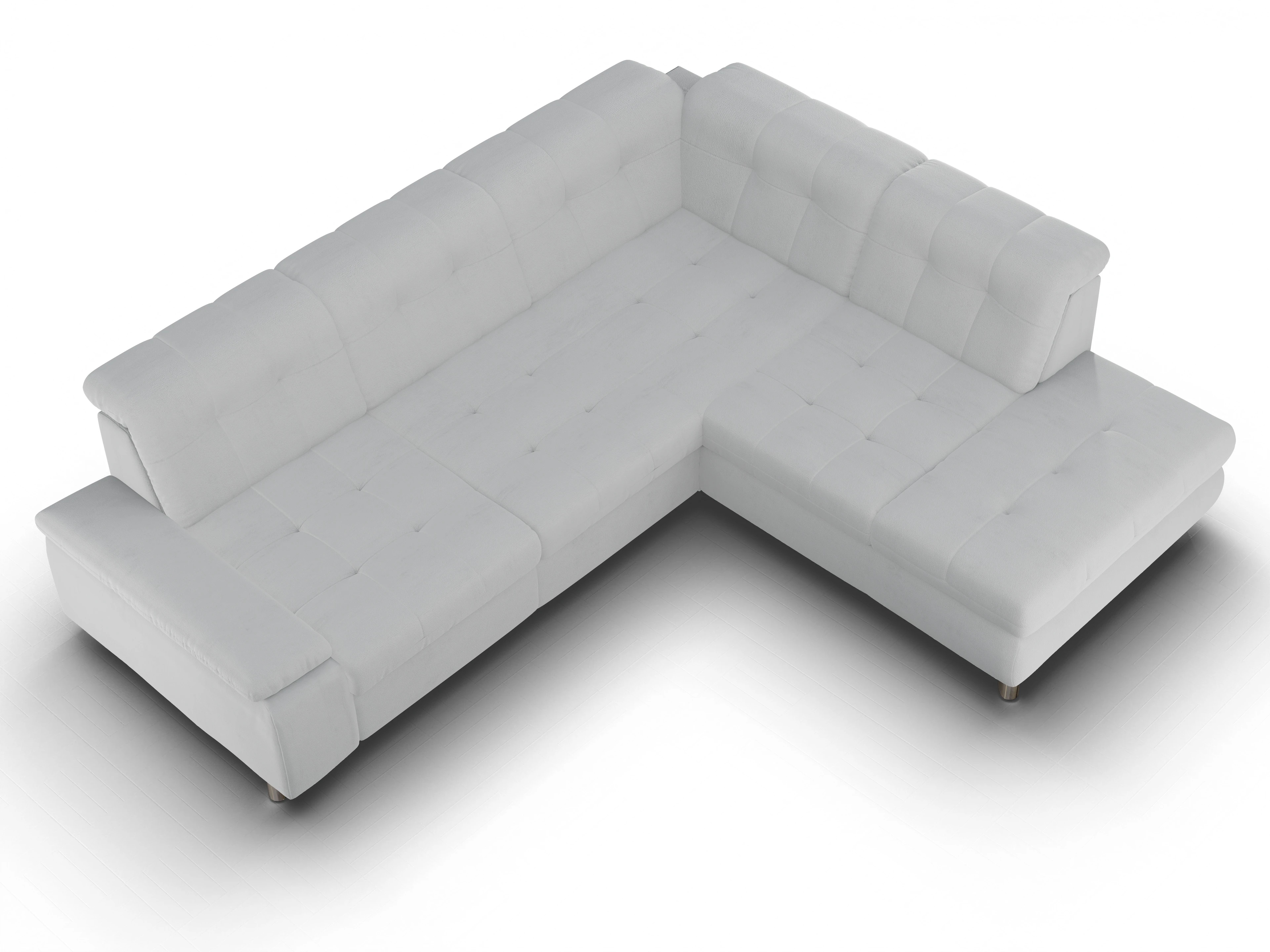 Ansicht des Produktes SC Smart 1012 Ecksofa rechts Abschluss offen in Stoff Grau