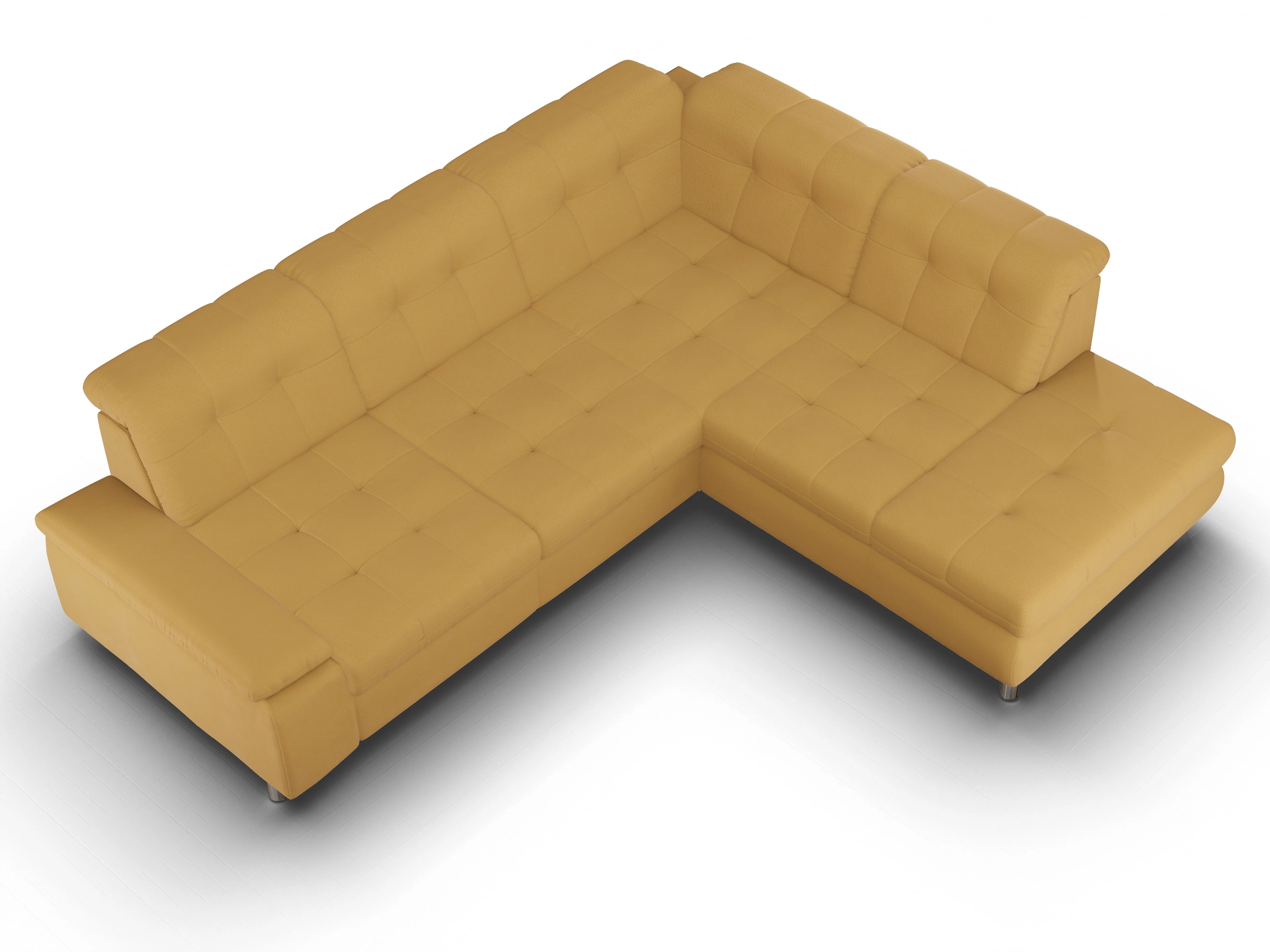 Sitz Concept smart 1012 SP15HO Large R Ansicht des Produktes SC Smart 1012 Ecksofa rechts Abschluss offen in Stoff Gelb