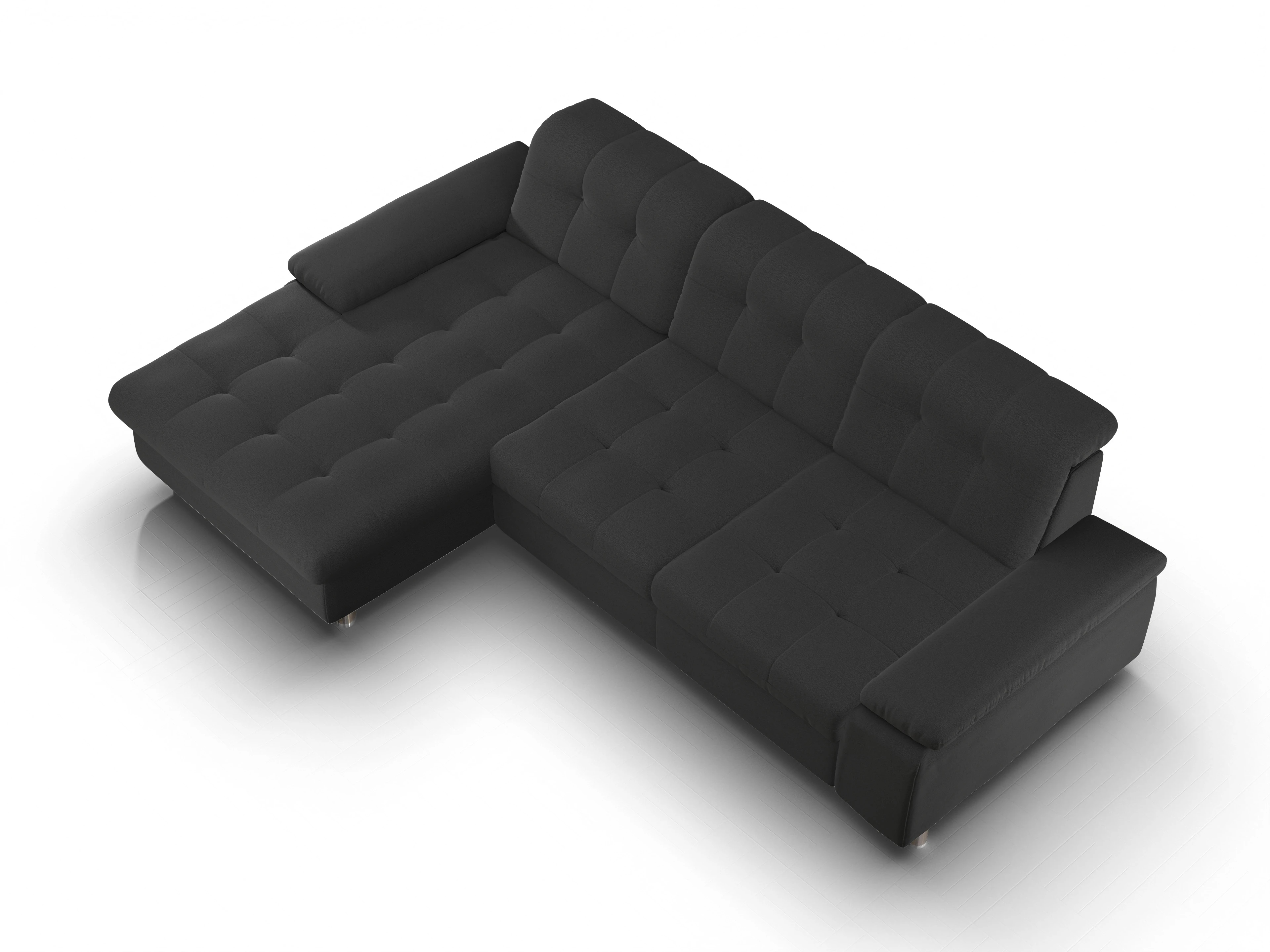 Sitz Concept smart 1012 Canape Large L Ansicht des Produktes SC Smart 1012 Ecksofa links Abschluss offen in Stoff Grau