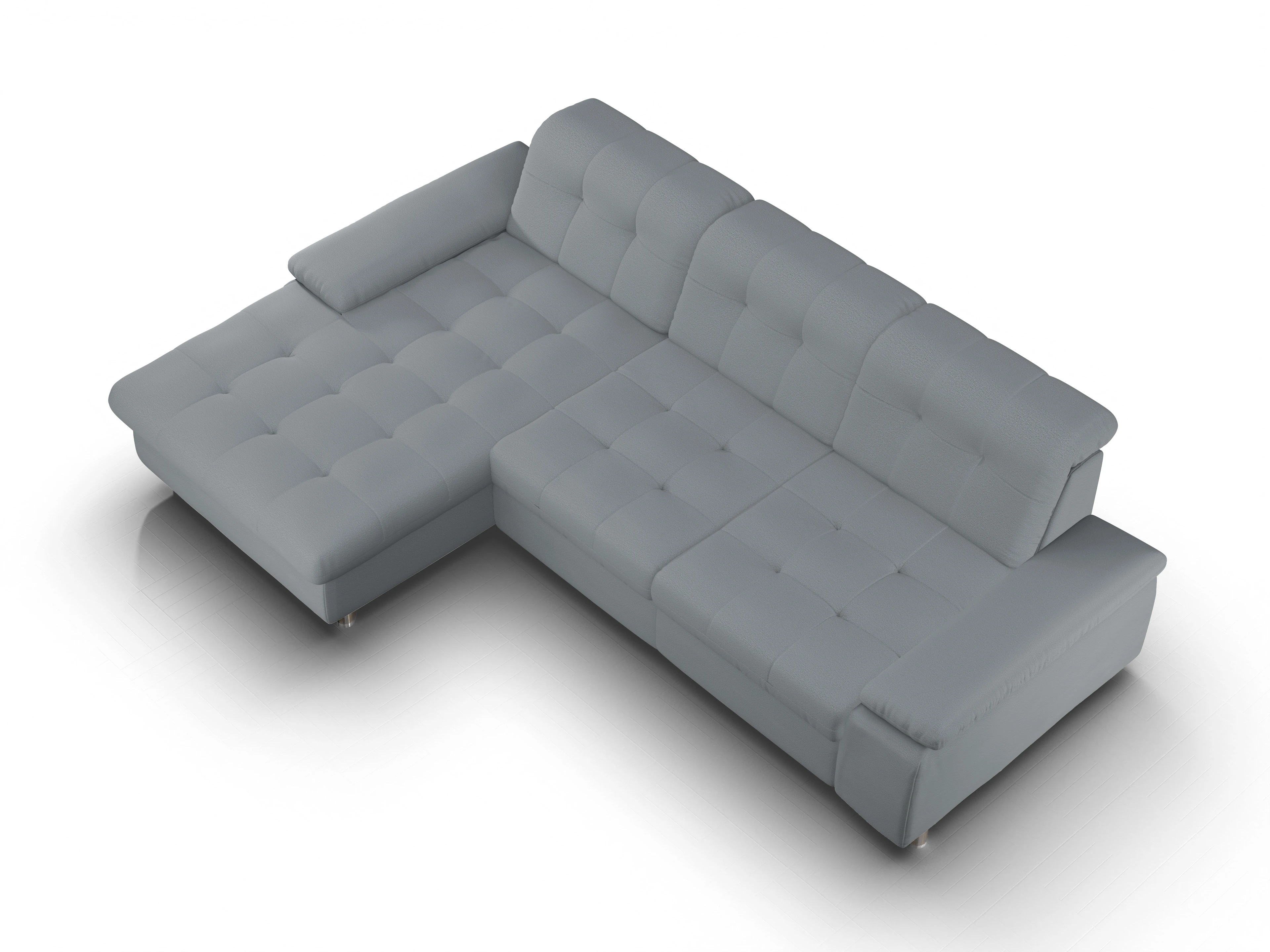 Sitz Concept smart 1012 Canape Large L Ansicht des Produktes SC Smart 1012 Ecksofa links Abschluss offen in Stoff Grau