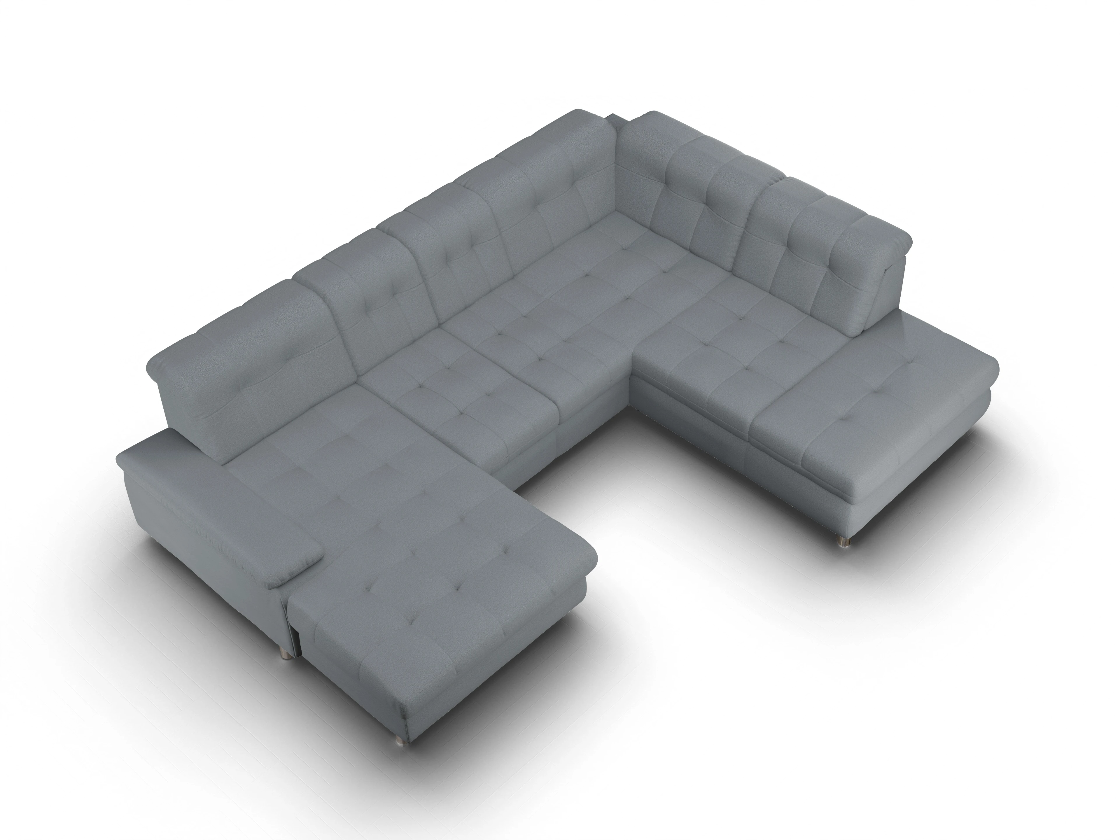 Ansicht des Produktes SC Smart 1012 Wohnlandschaft offen beidseitig in Stoff Grau