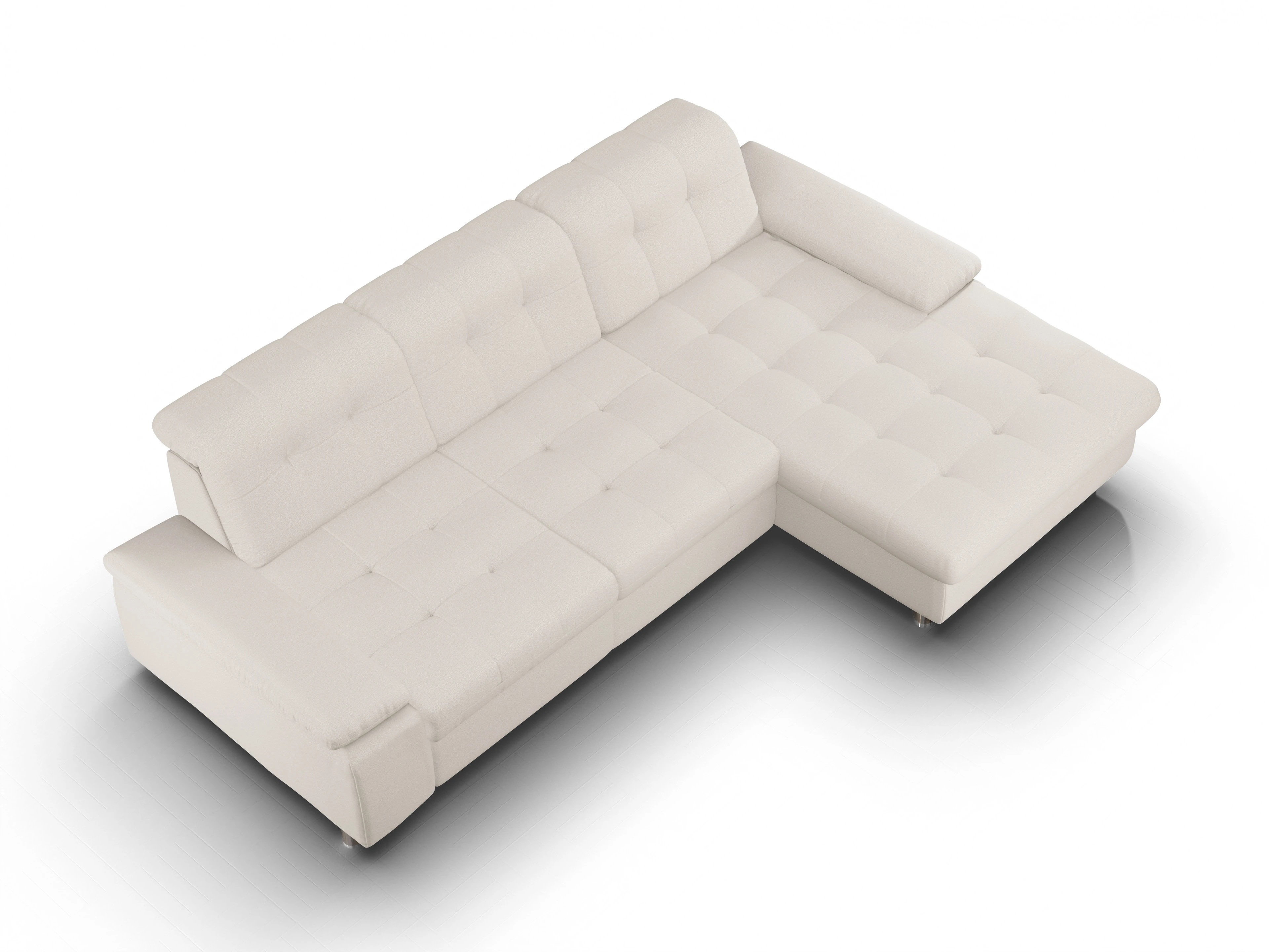 Ansicht des Produktes SC Smart 1012 Ecksofa rechts Abschluss offen in Stoff Beige