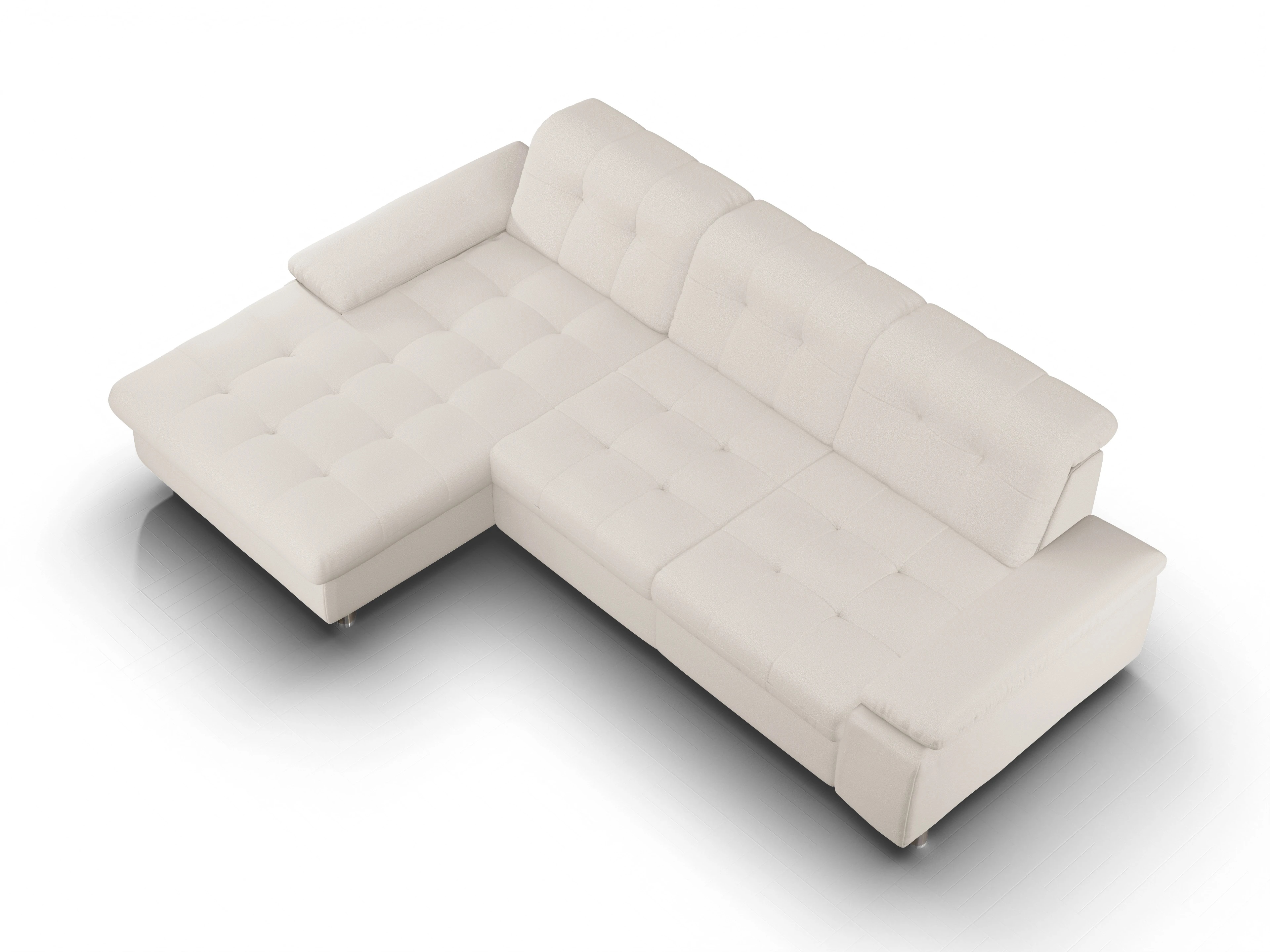 Sitz Concept smart 1012 Canape Large L Ansicht des Produktes SC Smart 1012 Ecksofa links Abschluss offen in Stoff Beige