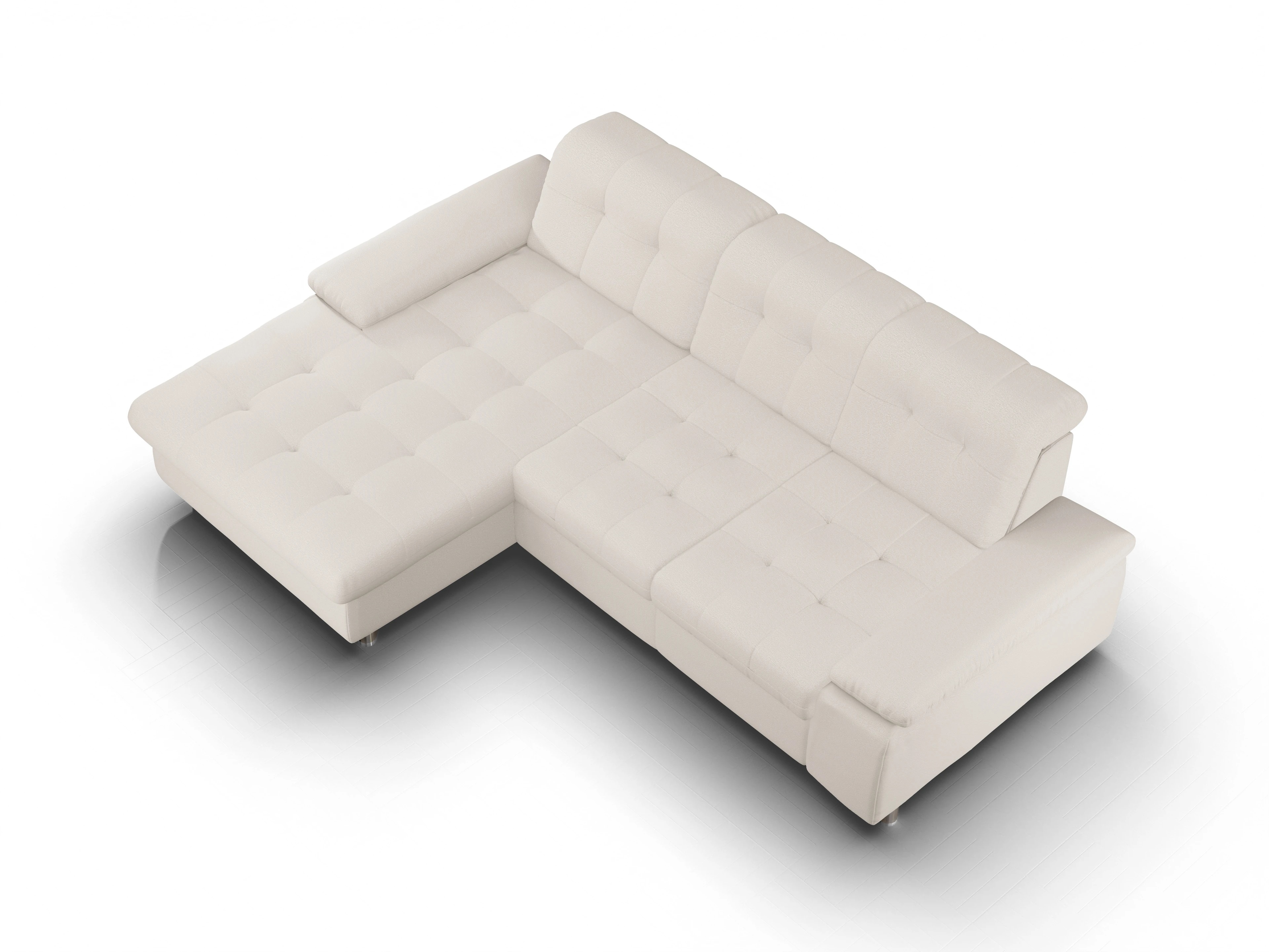 Sitz Concept smart 1012 Canapé Medium L Ansicht des Produktes SC Smart 1012 Ecksofa links Abschluss offen in Stoff Beige