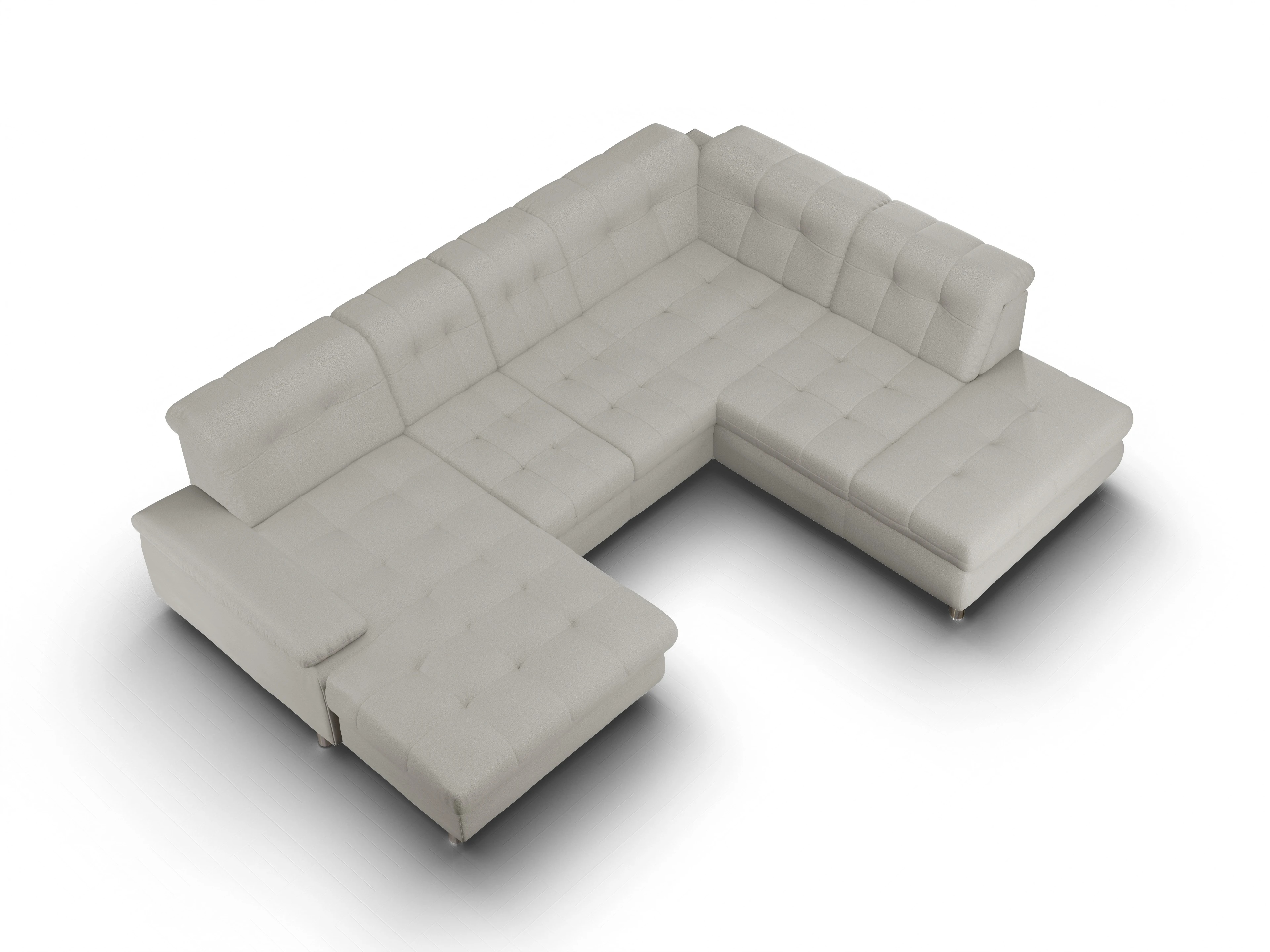 Ansicht des Produktes SC Smart 1012 Wohnlandschaft offen beidseitig in Stoff Grau