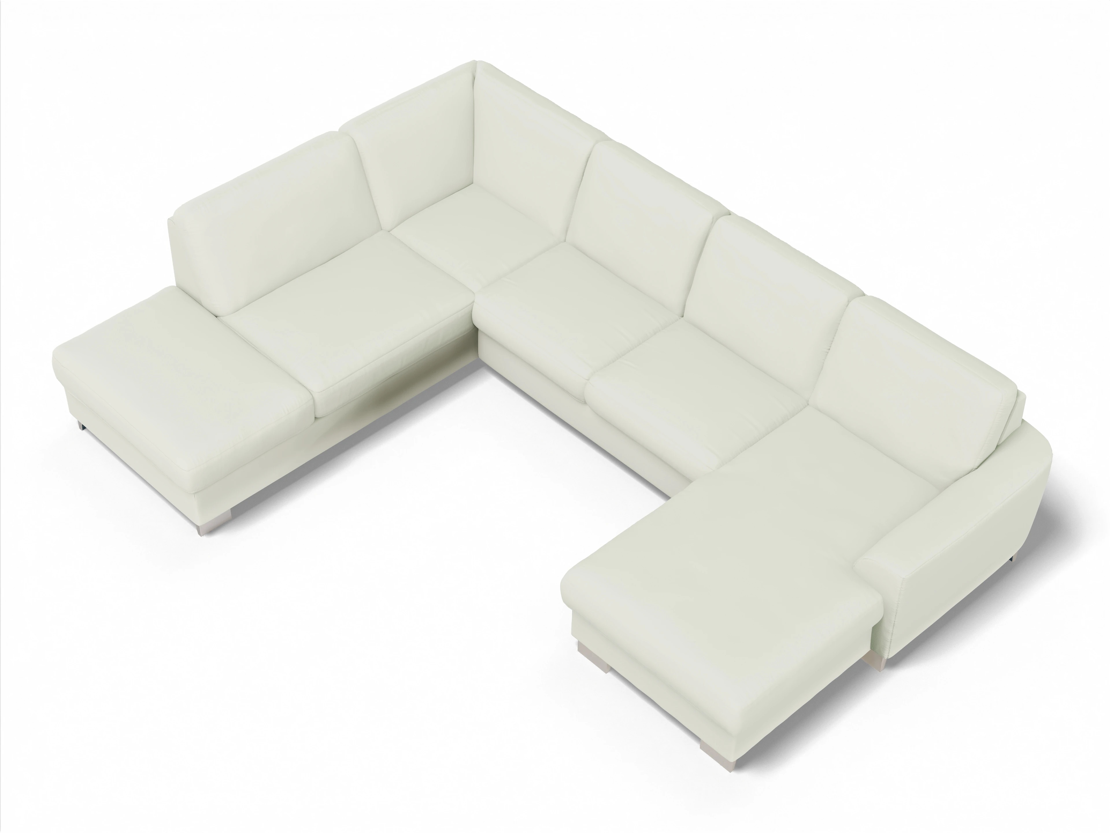 Ansicht des Produktes SC Family 1028 Wohnlandschaft offen beidseitig in Stoff Beige