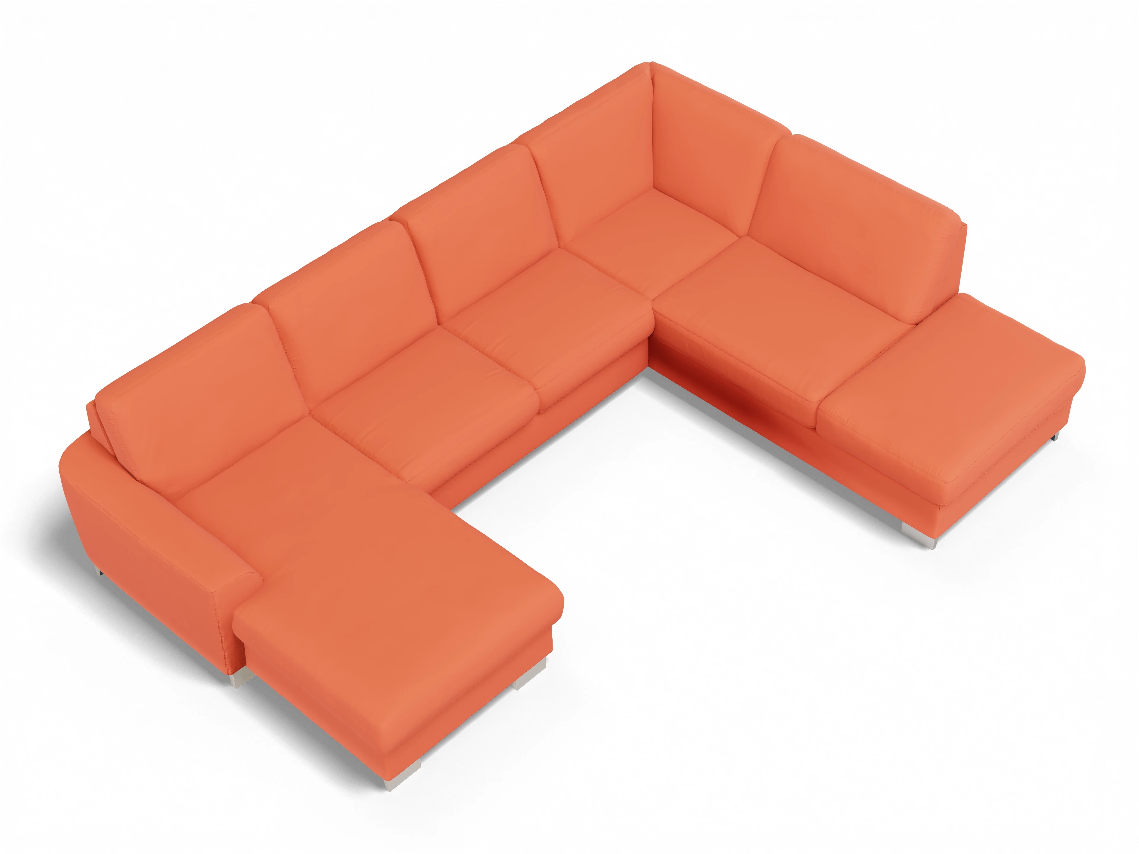 Sitz Concept Family 1028 CanKO Medium R Ansicht des Produktes SC Family 1028 Wohnlandschaft offen beidseitig in Stoff Orange