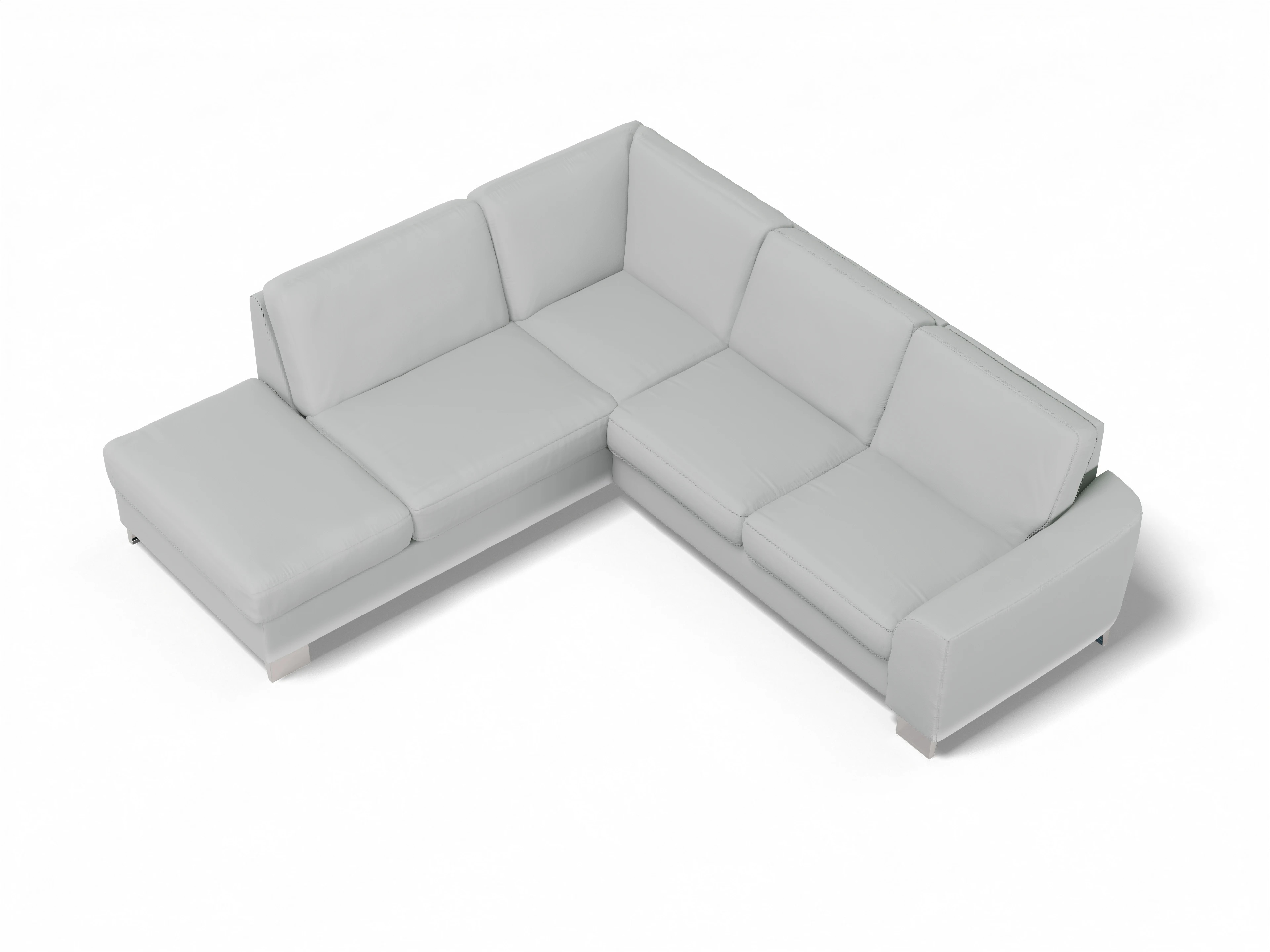 Ansicht des Produktes SC Family 1028 Ecksofa links Abschluss offen in Stoff Grau