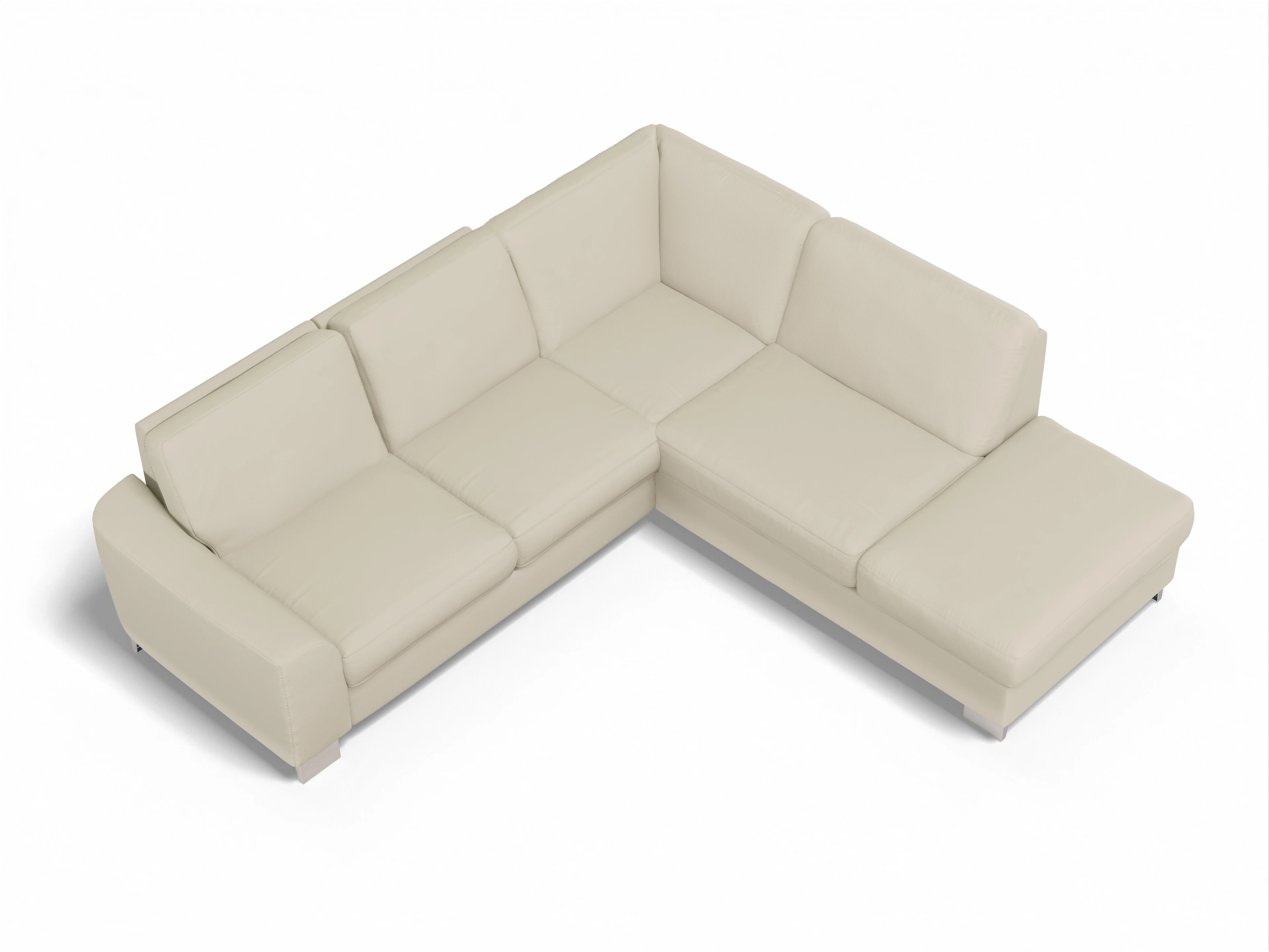 Ansicht des Produktes SC Family 1028 Ecksofa rechts Abschluss offen in Stoff Beige