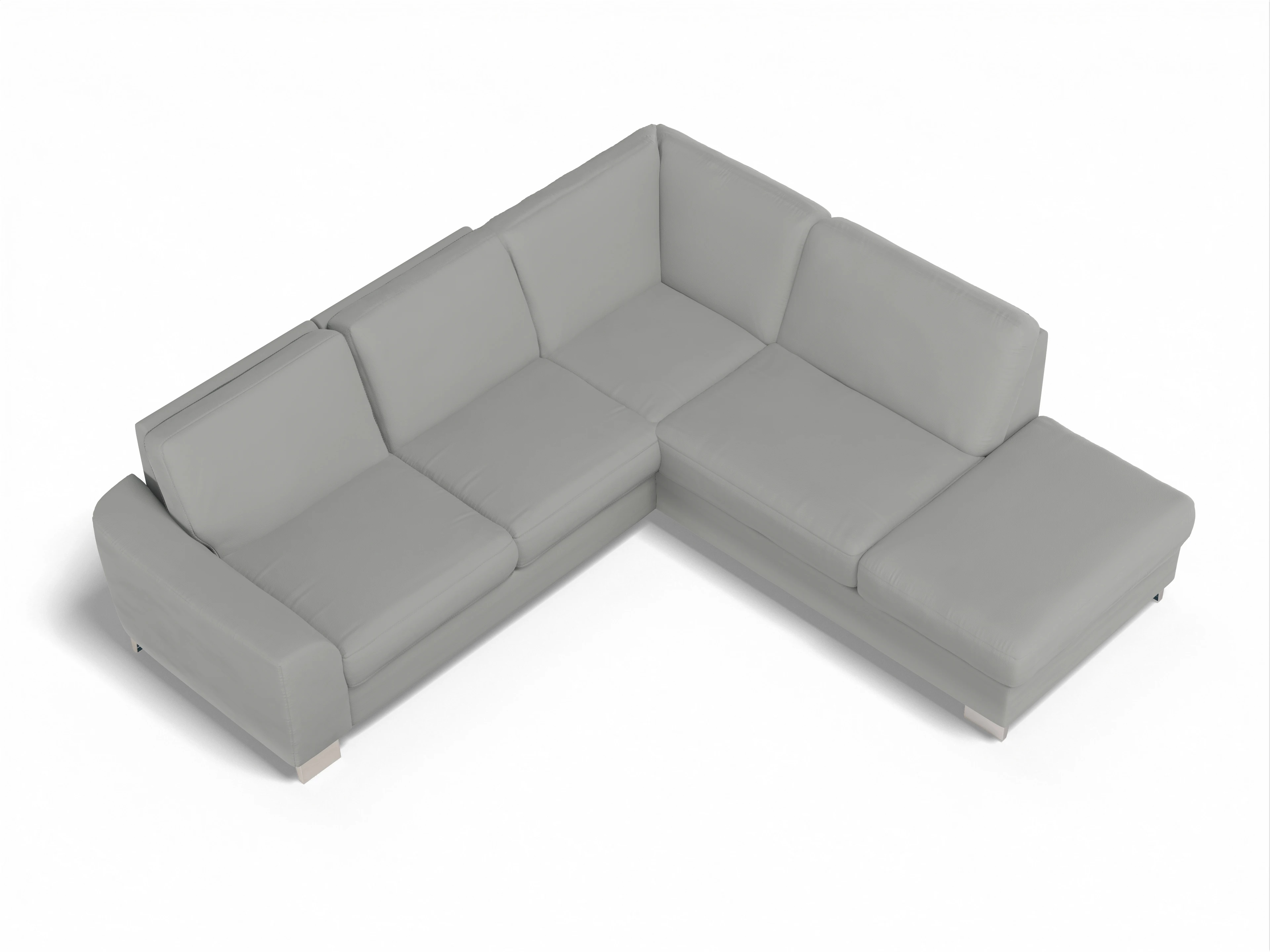 Sitz Concept Family 1028 KO Medium R Ansicht des Produktes SC Family 1028 Ecksofa rechts Abschluss offen in Stoff Grau