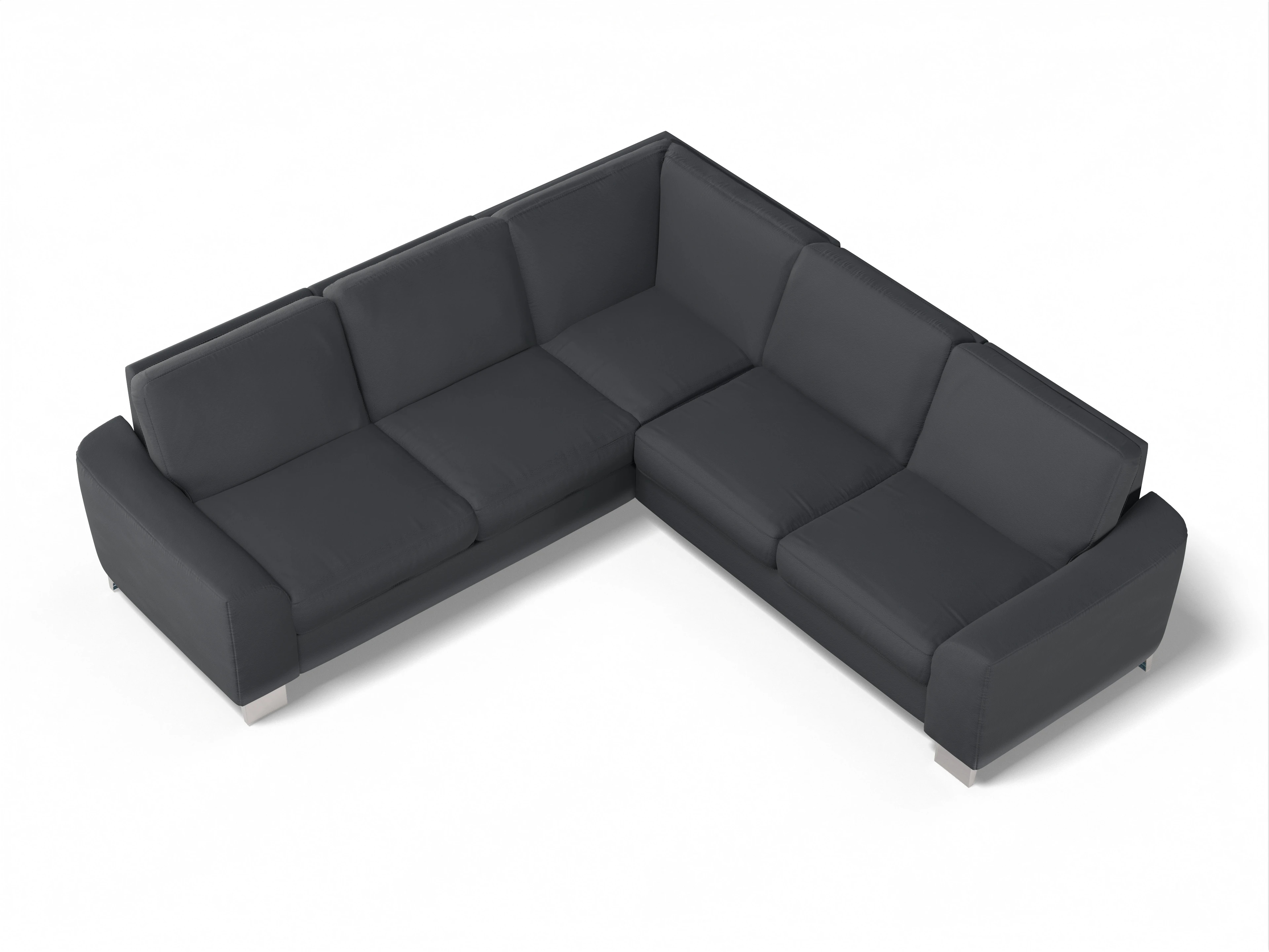 Ansicht des Produktes SC Family 1028 Ecksofa gleichschenklig in Stoff Grau