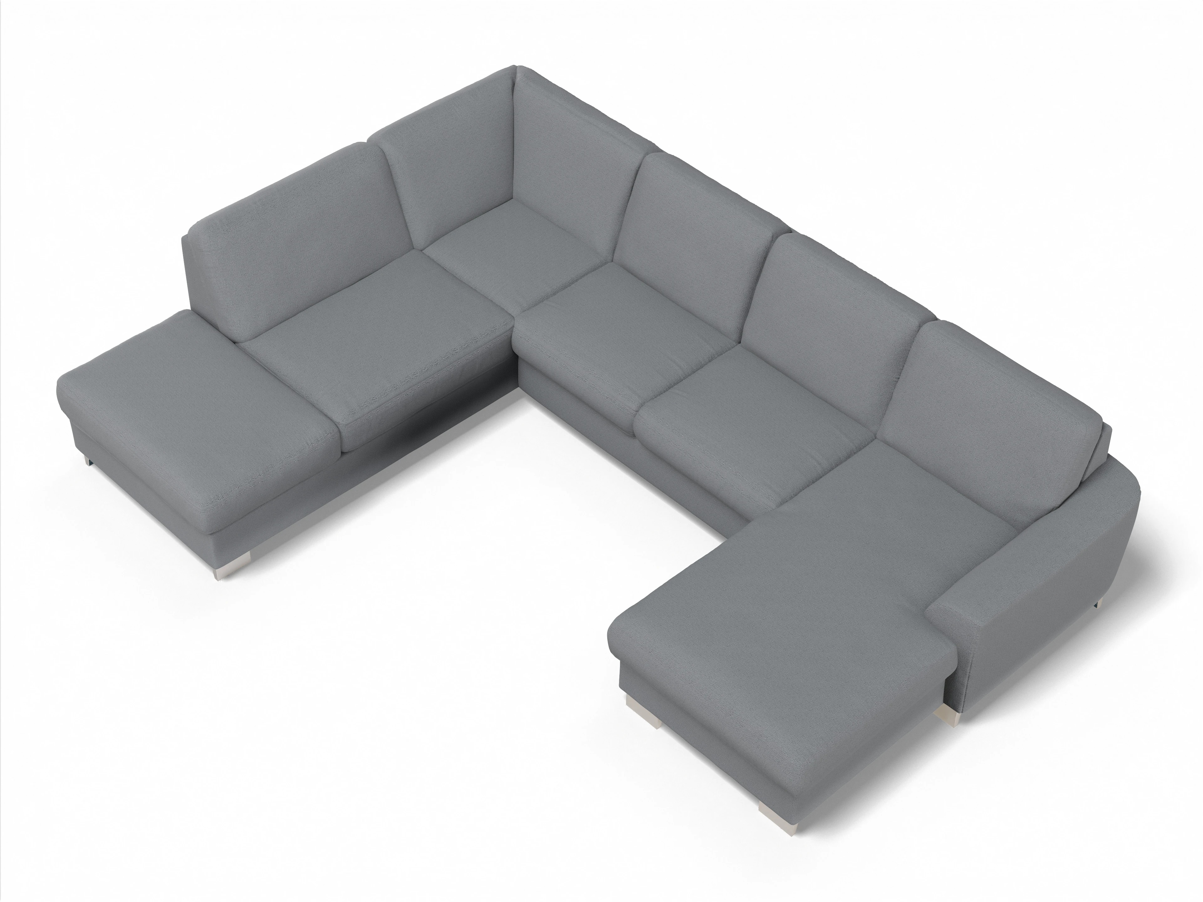 Sitz Concept Family 1028 15KOCan Medium L Ansicht des Produktes SC Family 1028 Wohnlandschaft offen beidseitig in Stoff Grau