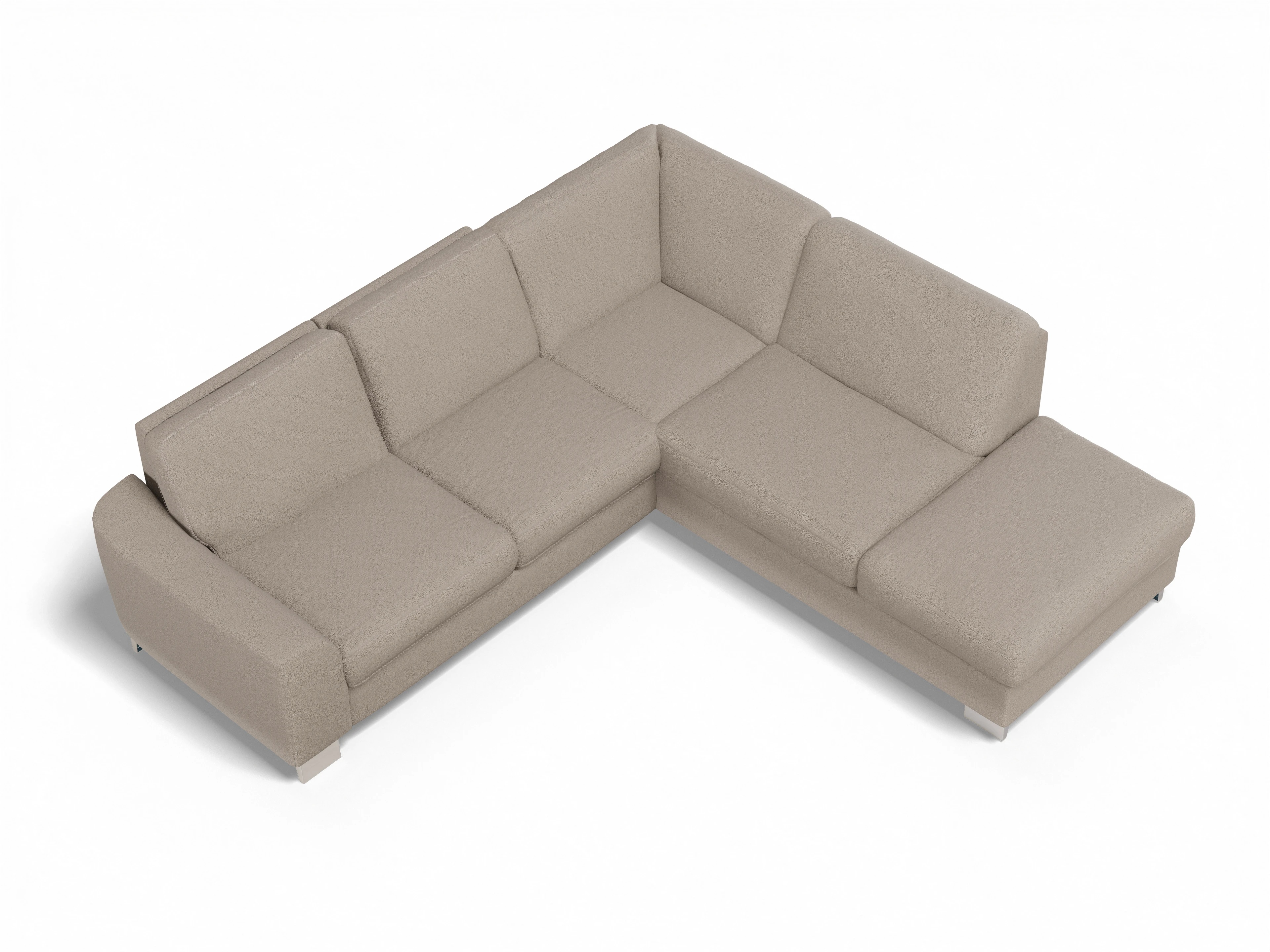 Sitz Concept Family 1028 KO Medium R Ansicht des Produktes SC Family 1028 Ecksofa rechts Abschluss offen in Stoff Beige