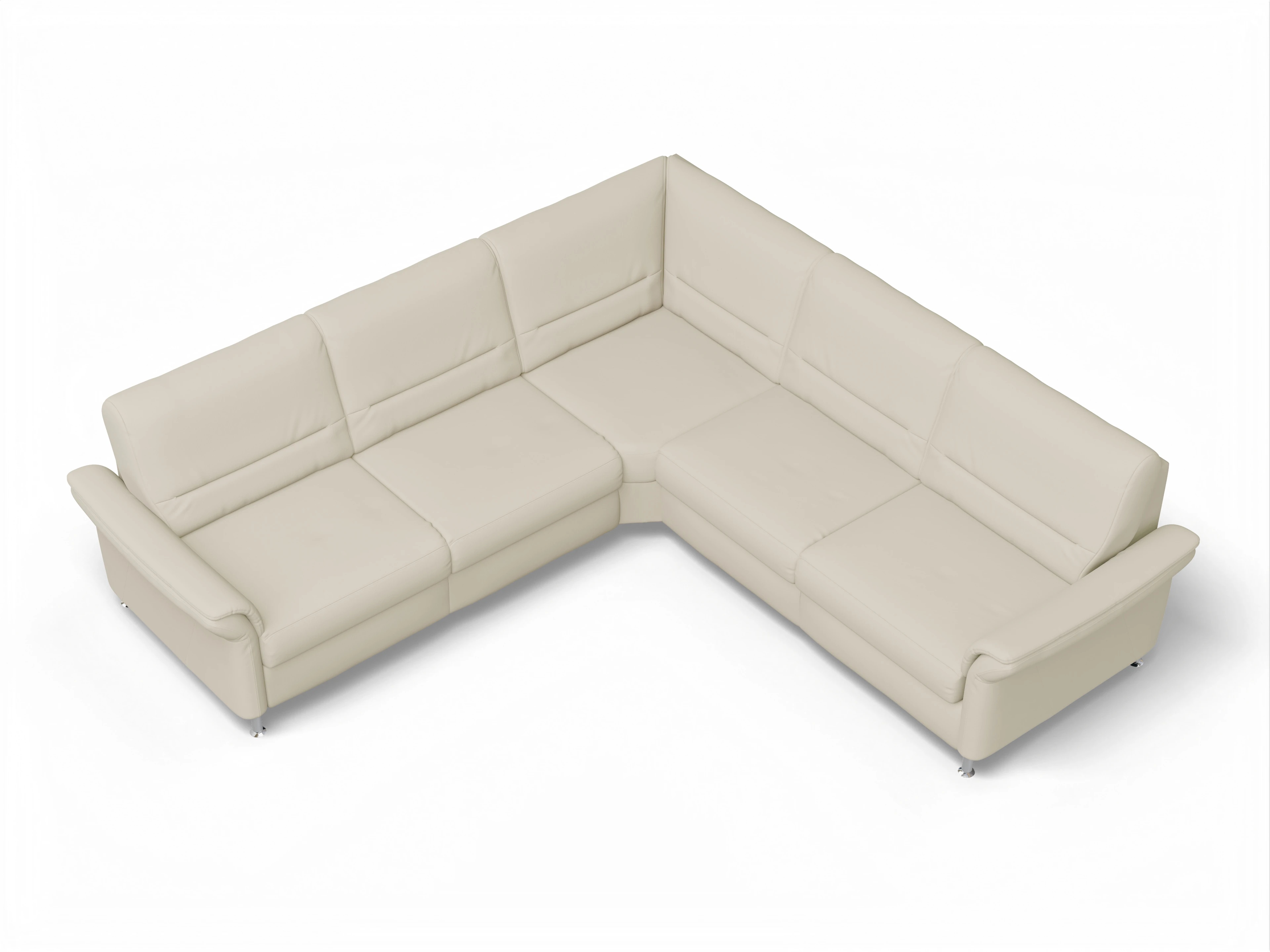 Ansicht des Produktes SC Family 1010 Ecksofa gleichschenklig in Stoff Beige