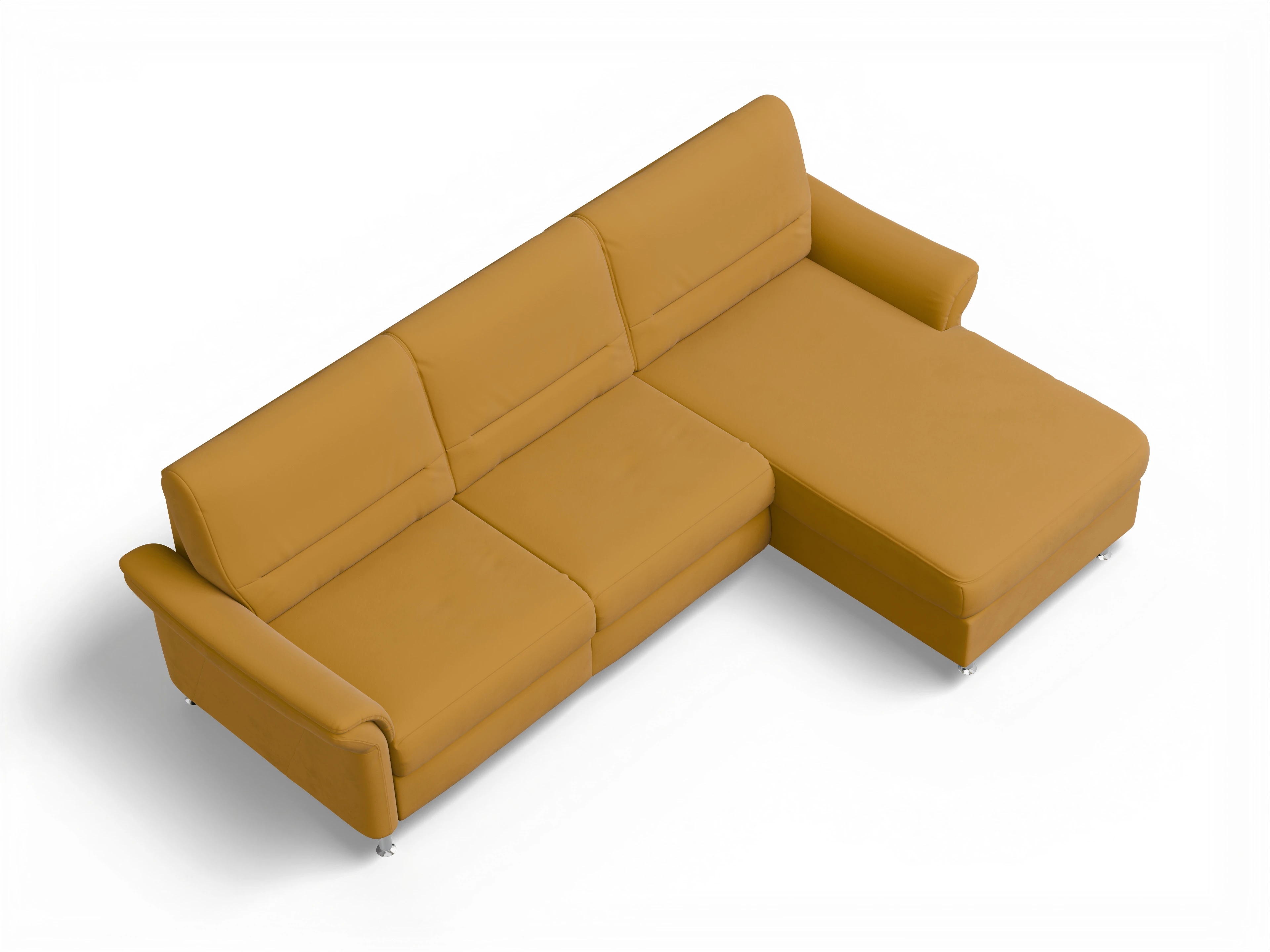 Sitz Concept Family 1010 Ecksofa Can 2,5 R Ansicht des Produktes SC Family 1010 Ecksofa rechts Abschluss offen in Stoff Orange