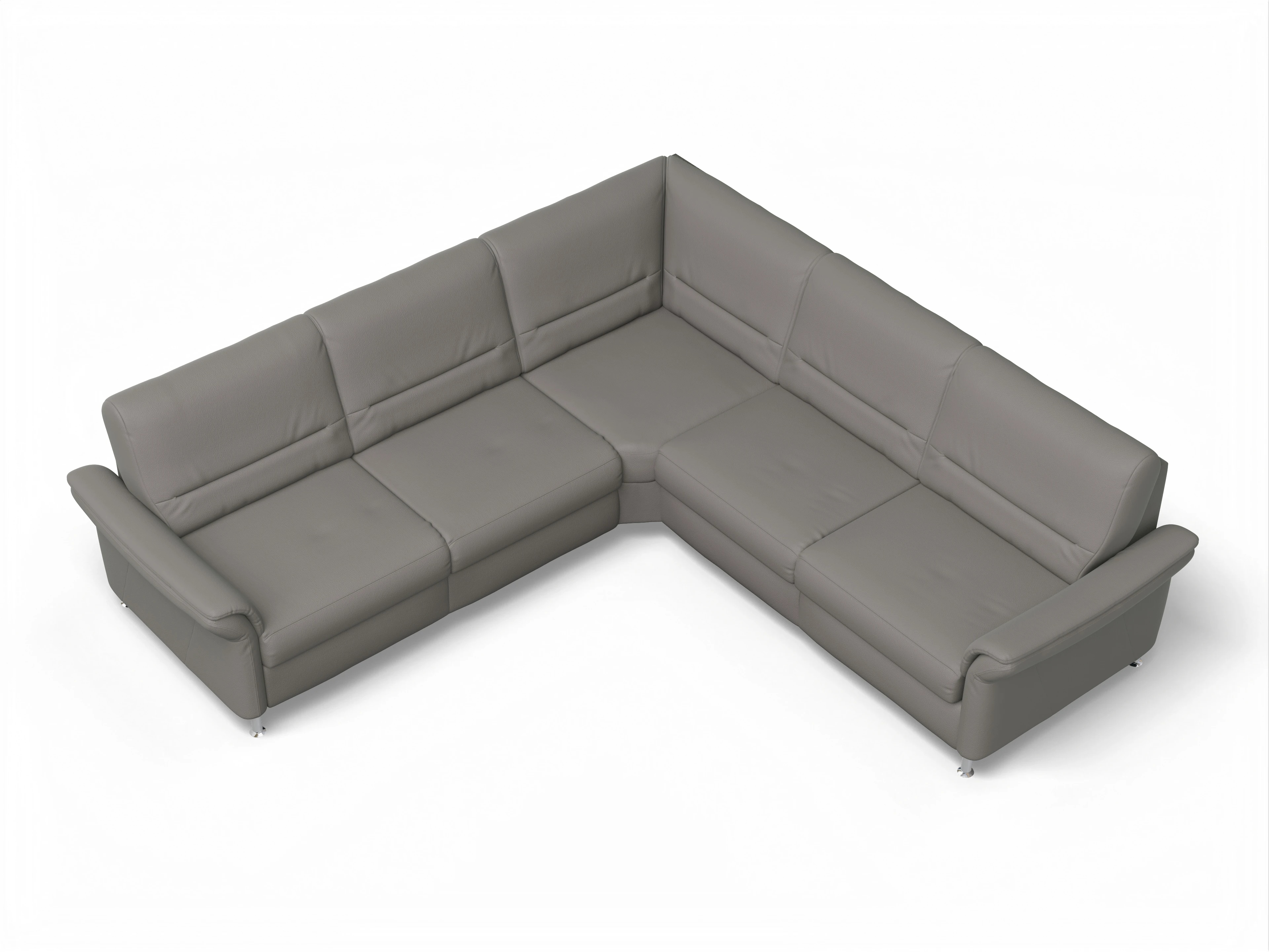Ansicht des Produktes SC Family 1010 Ecksofa gleichschenklig in Stoff Grau