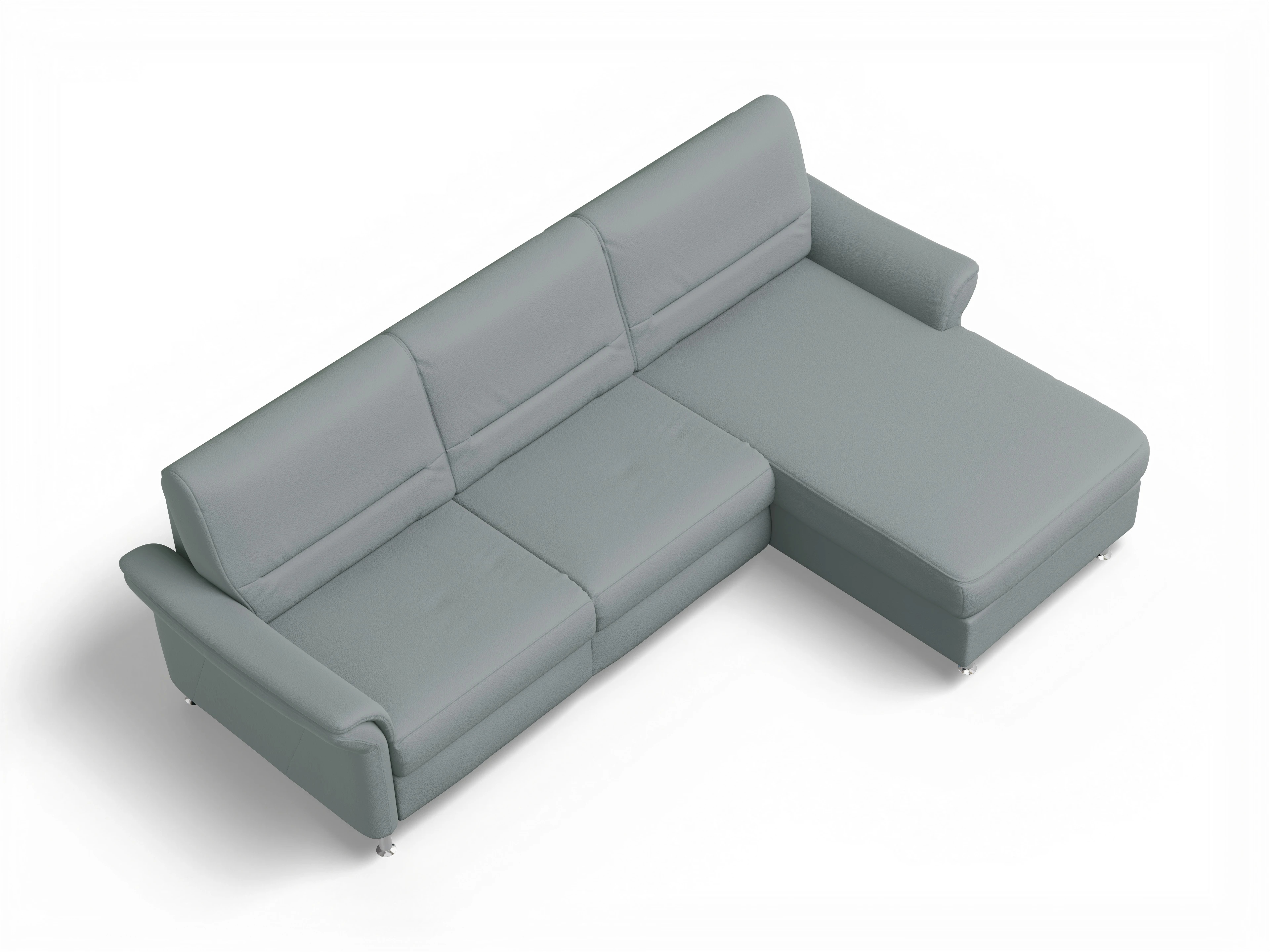 Sitz Concept Family 1010 Ecksofa Can 2,5 R Ansicht des Produktes SC Family 1010 Ecksofa rechts Abschluss offen in Stoff Grau