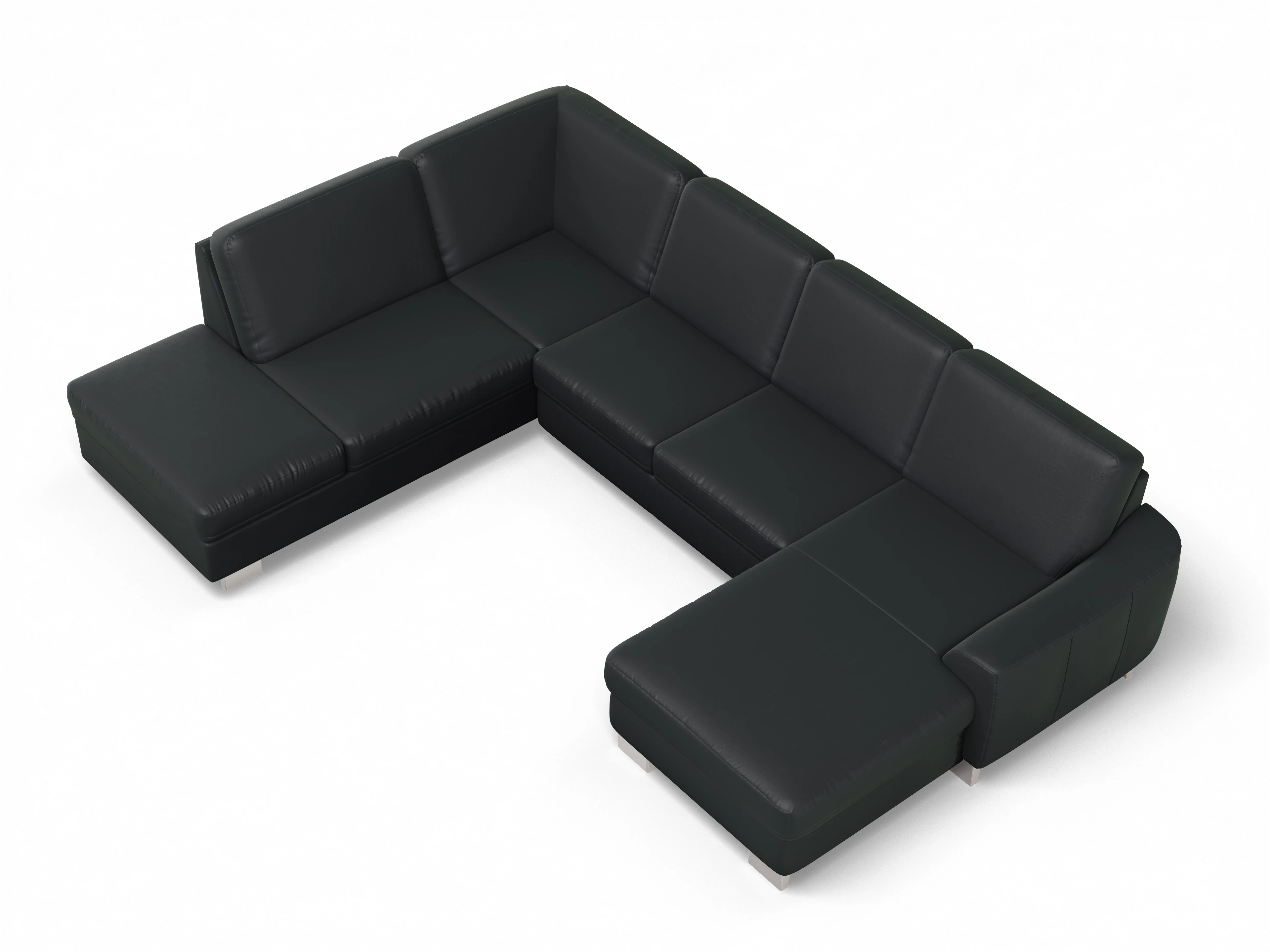 Ansicht des Produktes Sitz Concept select 1028 Wohnlandschaft offen beidseitig in Leder Grau