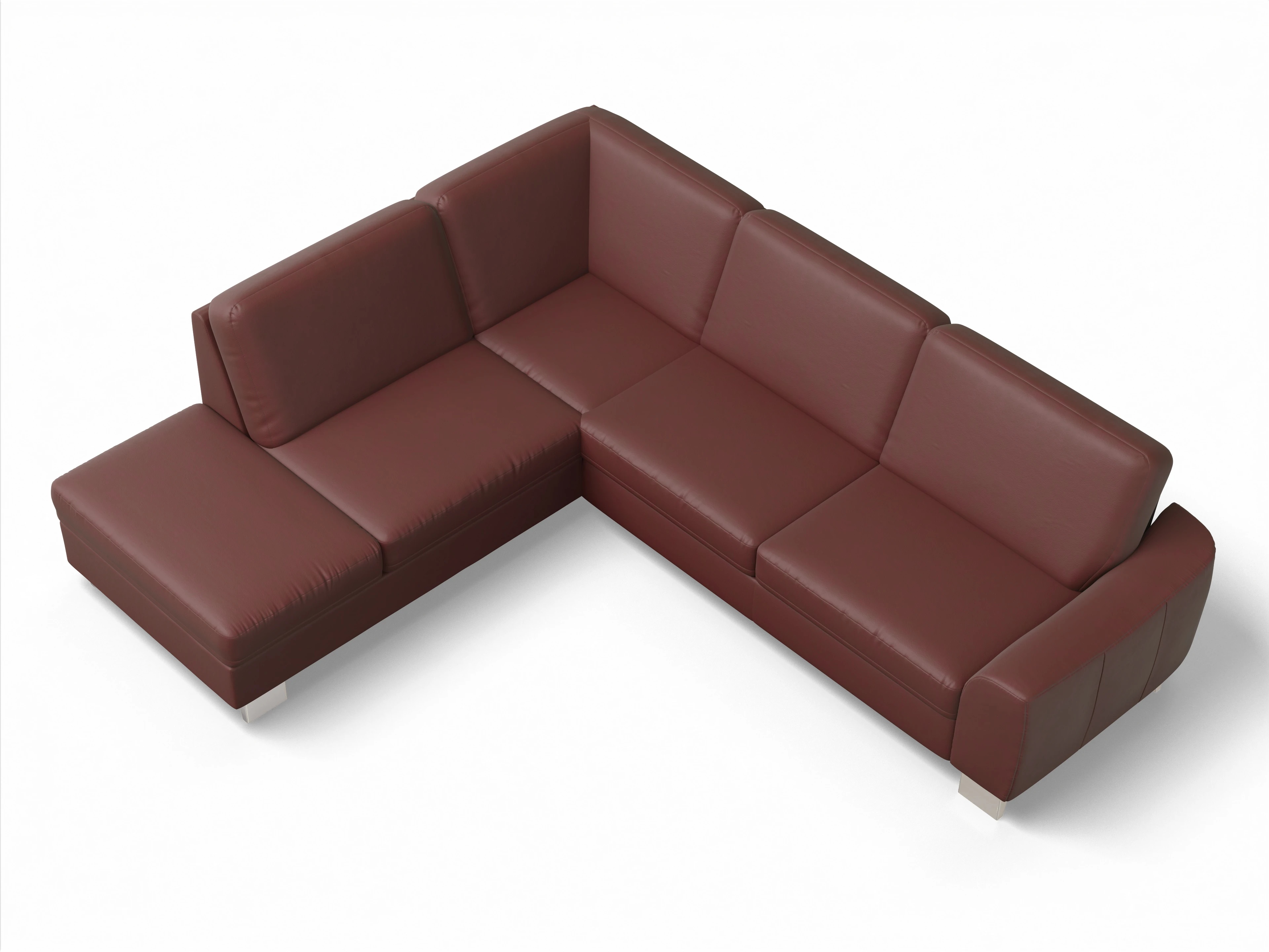 Sitz Concept Select 1028 Kombielement Large L Ansicht des Produktes SC Select 1028 Ecksofa links Abschluss offen in Leder Lila