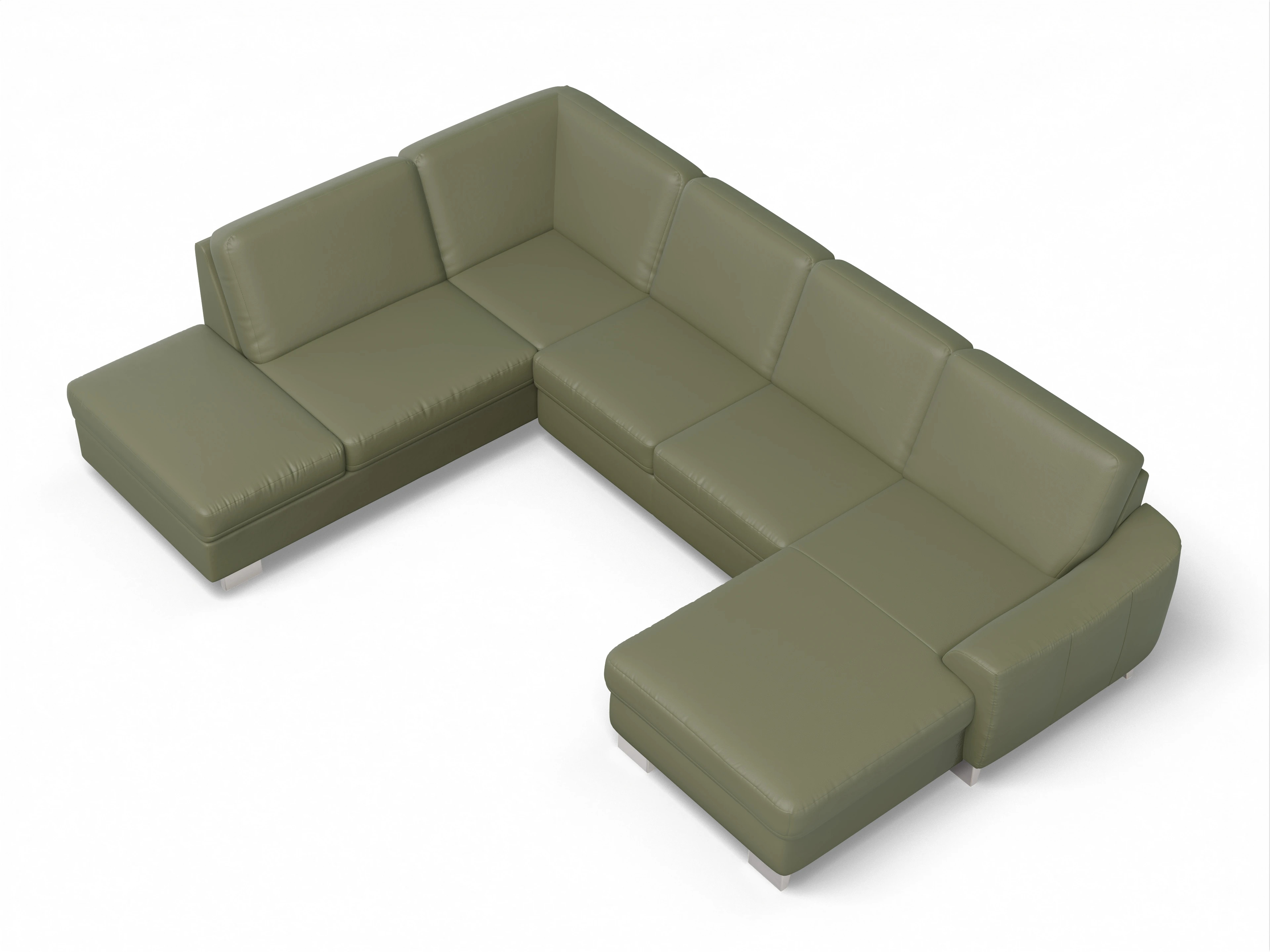 Ansicht des Produktes Sitz Concept select 1028 Wohnlandschaft offen beidseitig in Leder Grün