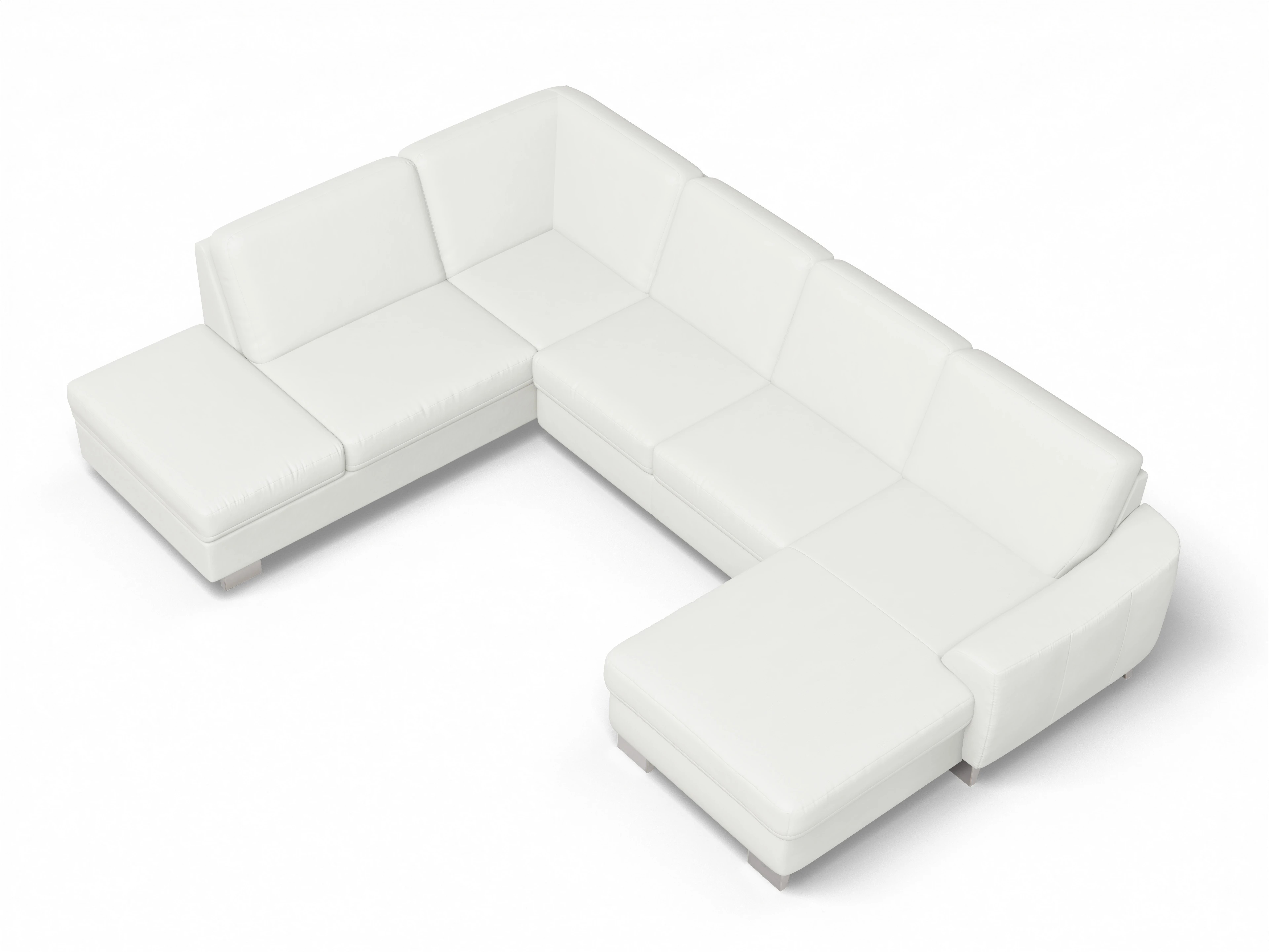 Ansicht des Produktes Sitz Concept select 1028 Wohnlandschaft offen beidseitig in Leder Weiss