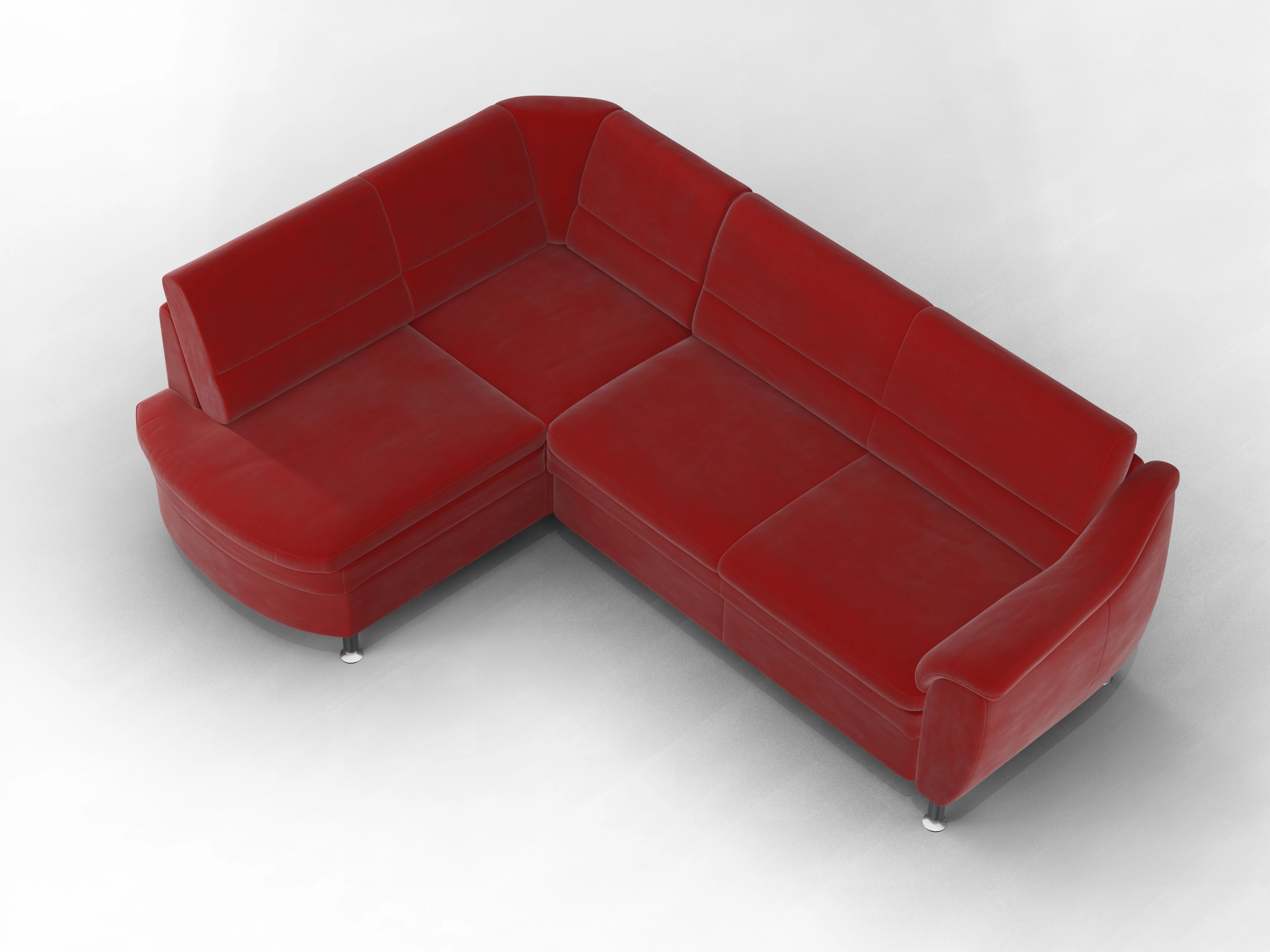 Ansicht des Produktes Christo Ecksofa links Abschluss offen in Stoff