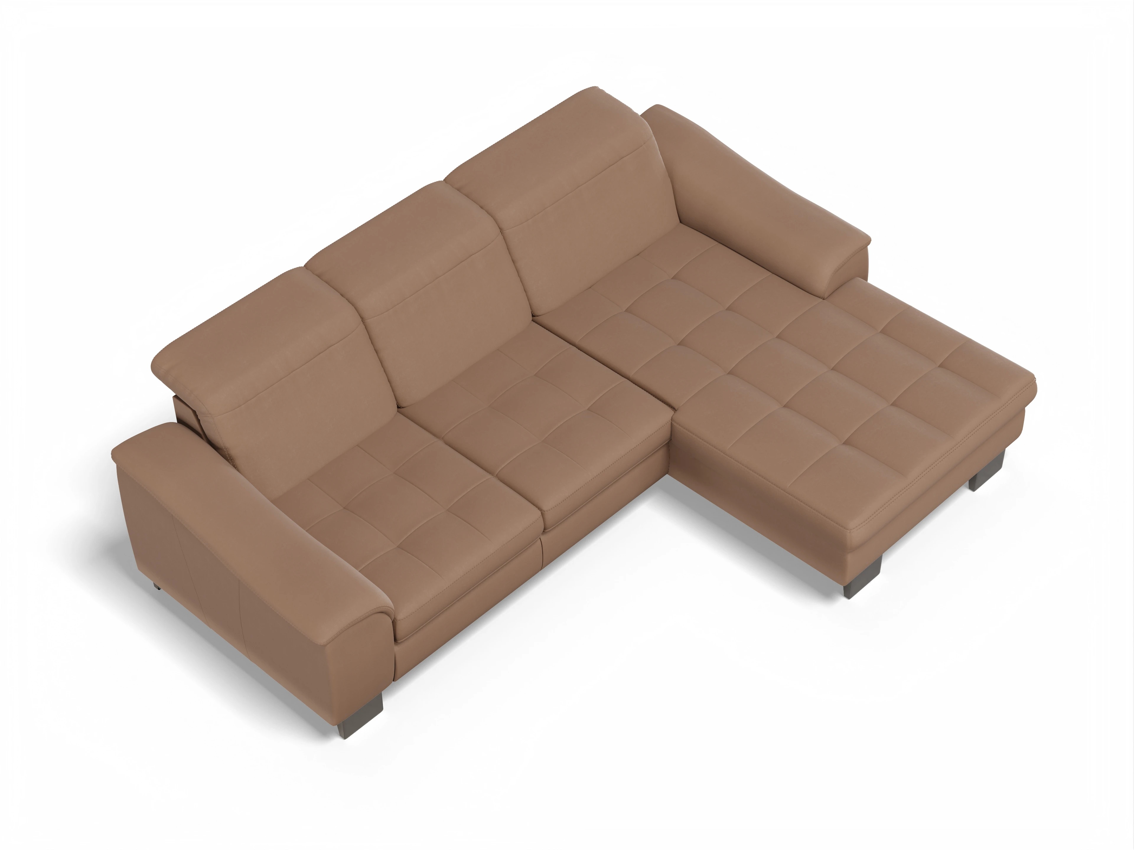 Ansicht des Produktes SC Nature 1018 Ecksofa rechts Abschluss offen in Stoff Beige