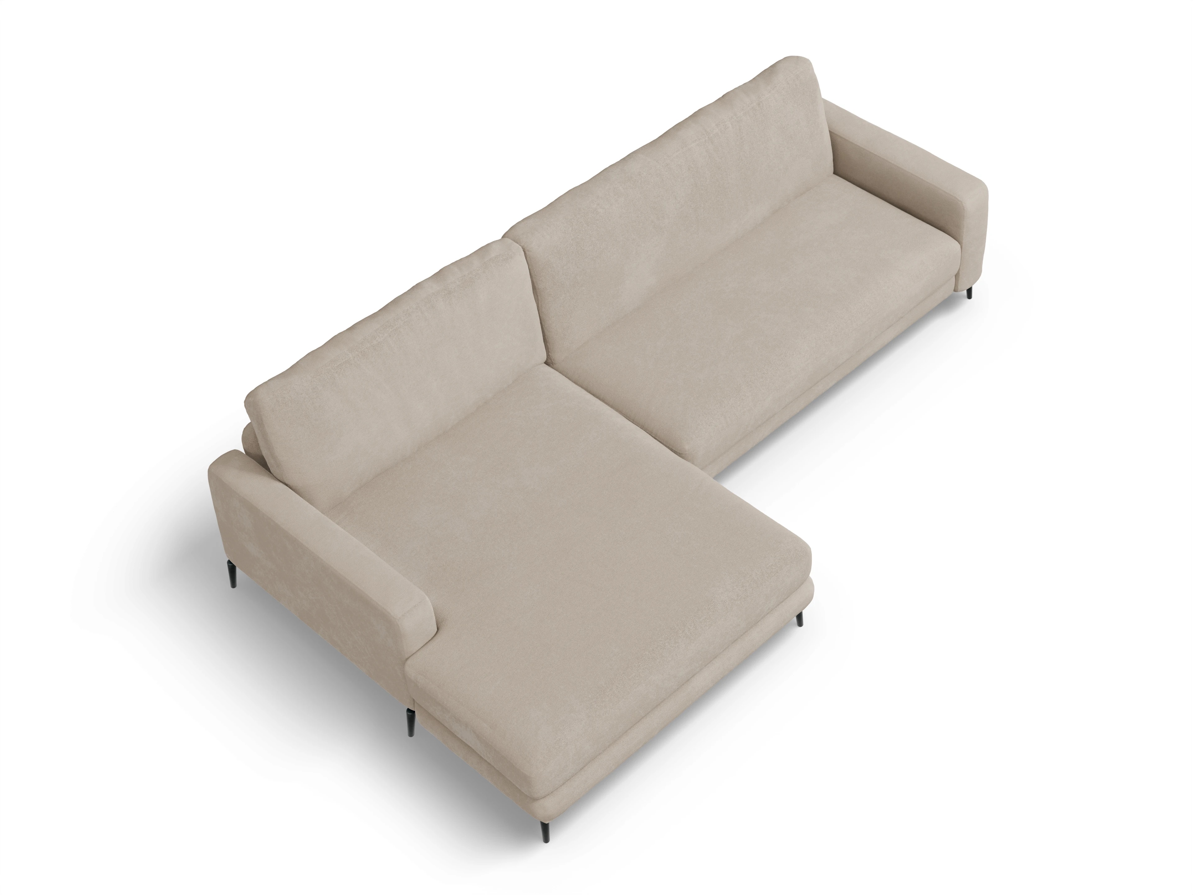 Ansicht des Produktes Urbana Ecksofa links Abschluss offen in Stoff Beige