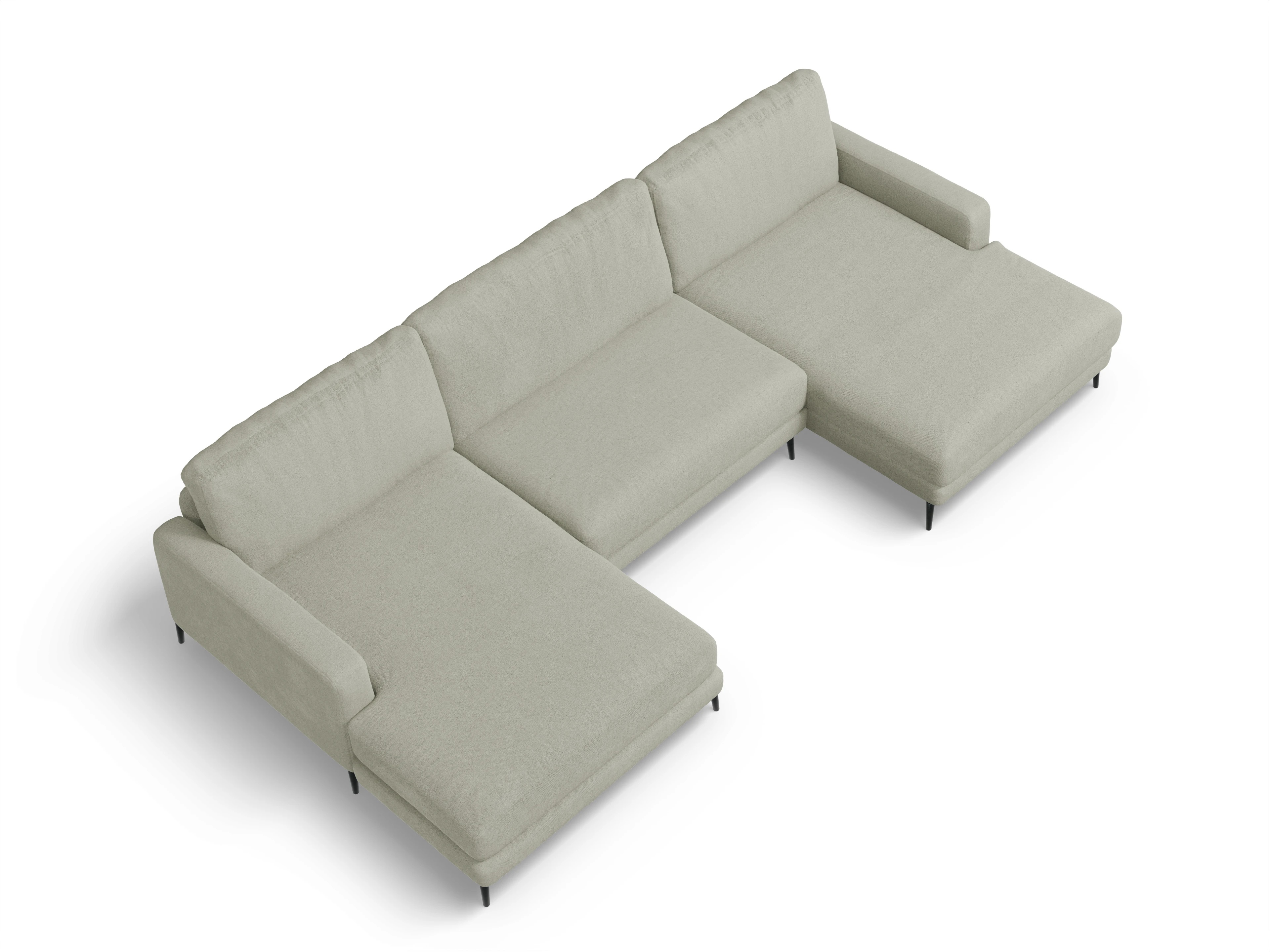 Ansicht des Produktes Urbana Wohnlandschaft offen beidseitig in Stoff Grau