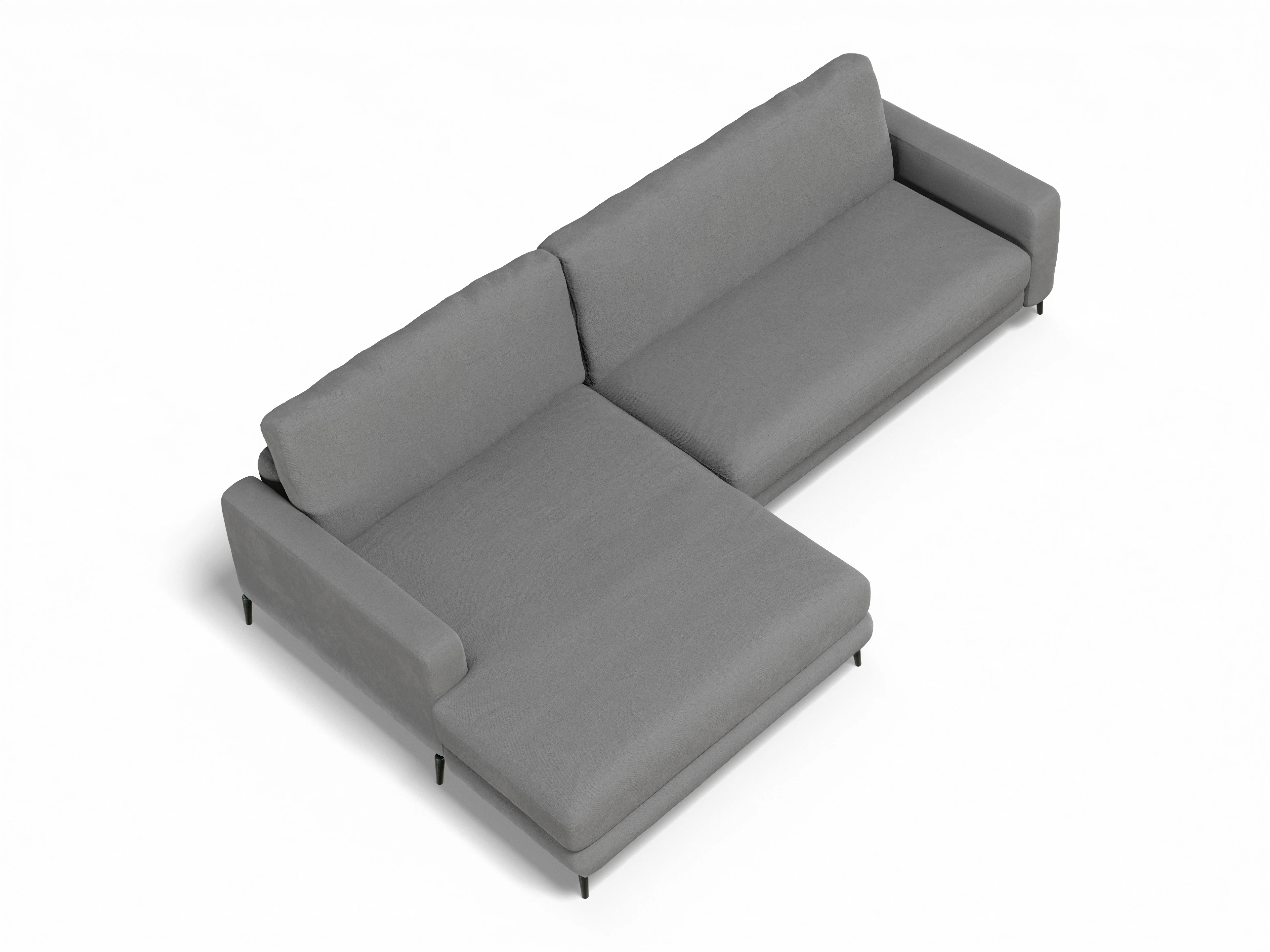 Ansicht des Produktes Urbana Ecksofa links Abschluss offen in Stoff Grau