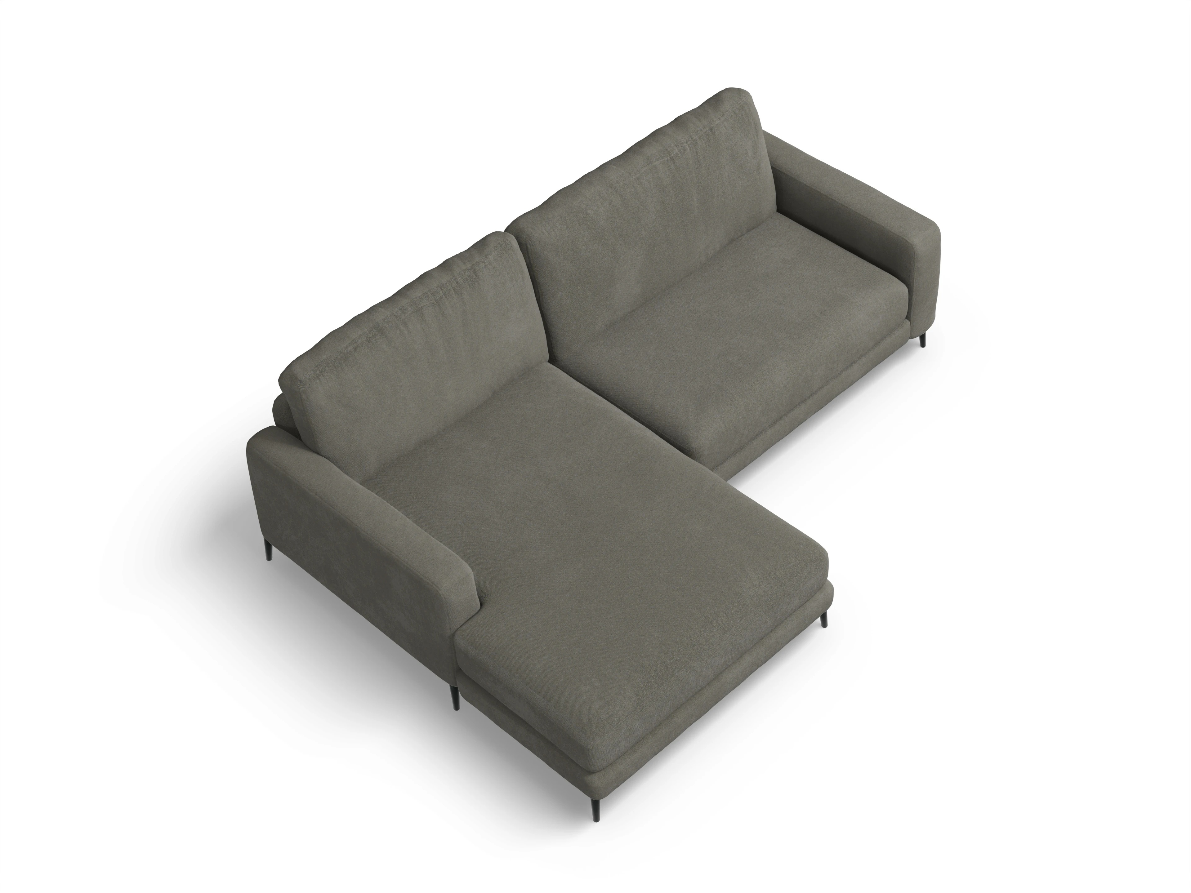 Ansicht des Produktes Urbana Ecksofa links Abschluss offen in Stoff Grau