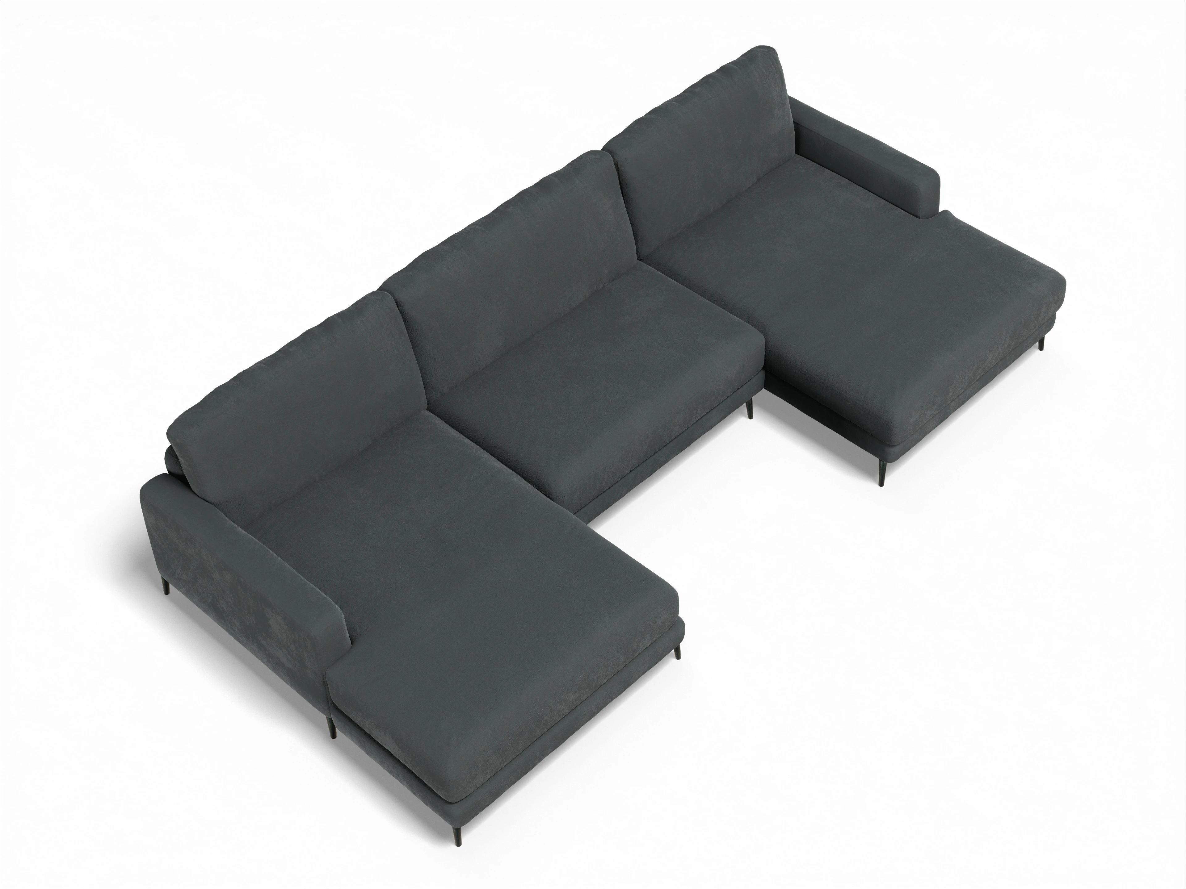 Ansicht des Produktes Urbana Wohnlandschaft offen beidseitig in Stoff Grau