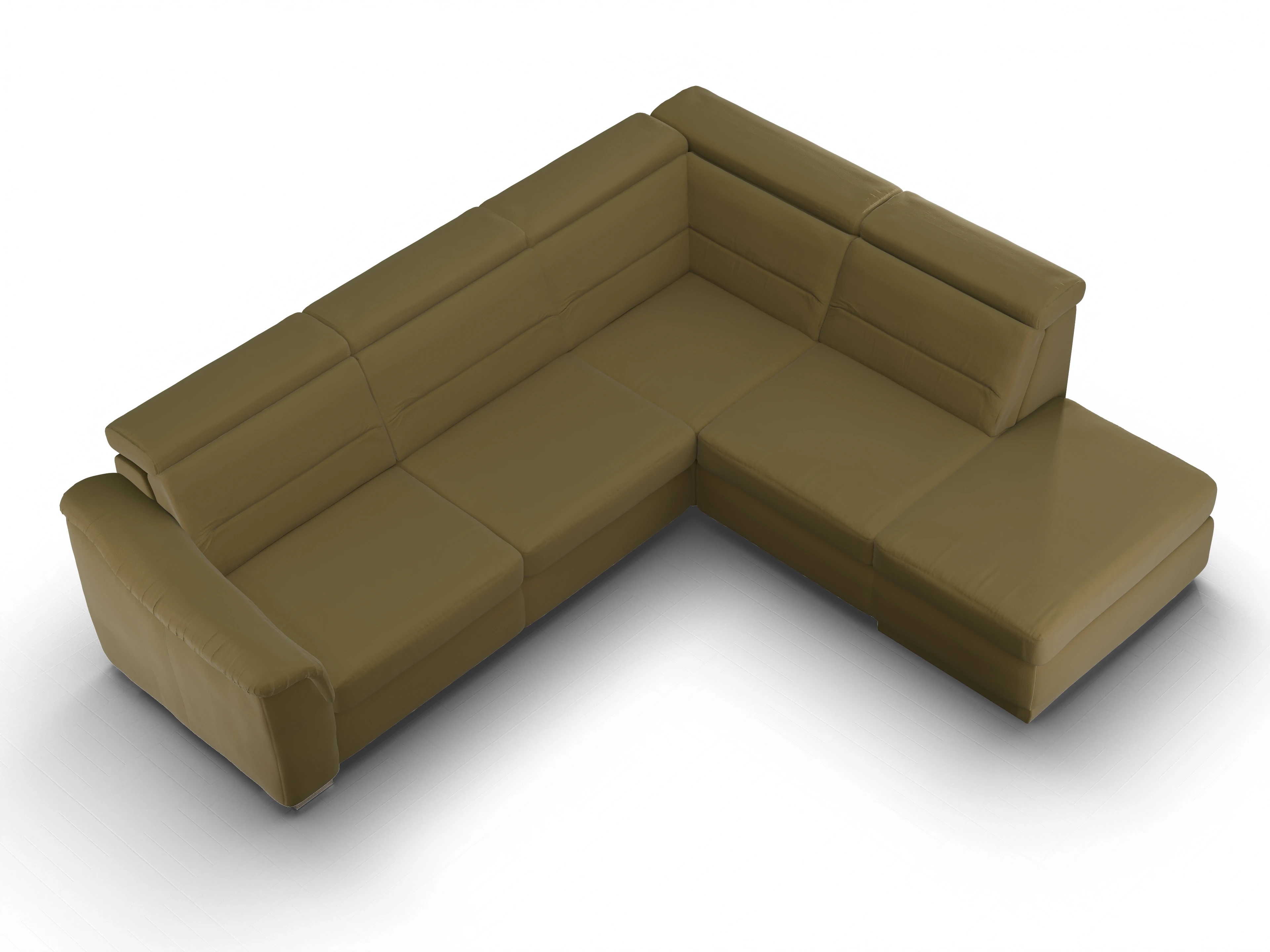 Sitz Concept Family 1008 Kombielement Large R Ansicht des Produktes SC Family 1008 Ecksofa rechts Abschluss offen in Stoff Grün