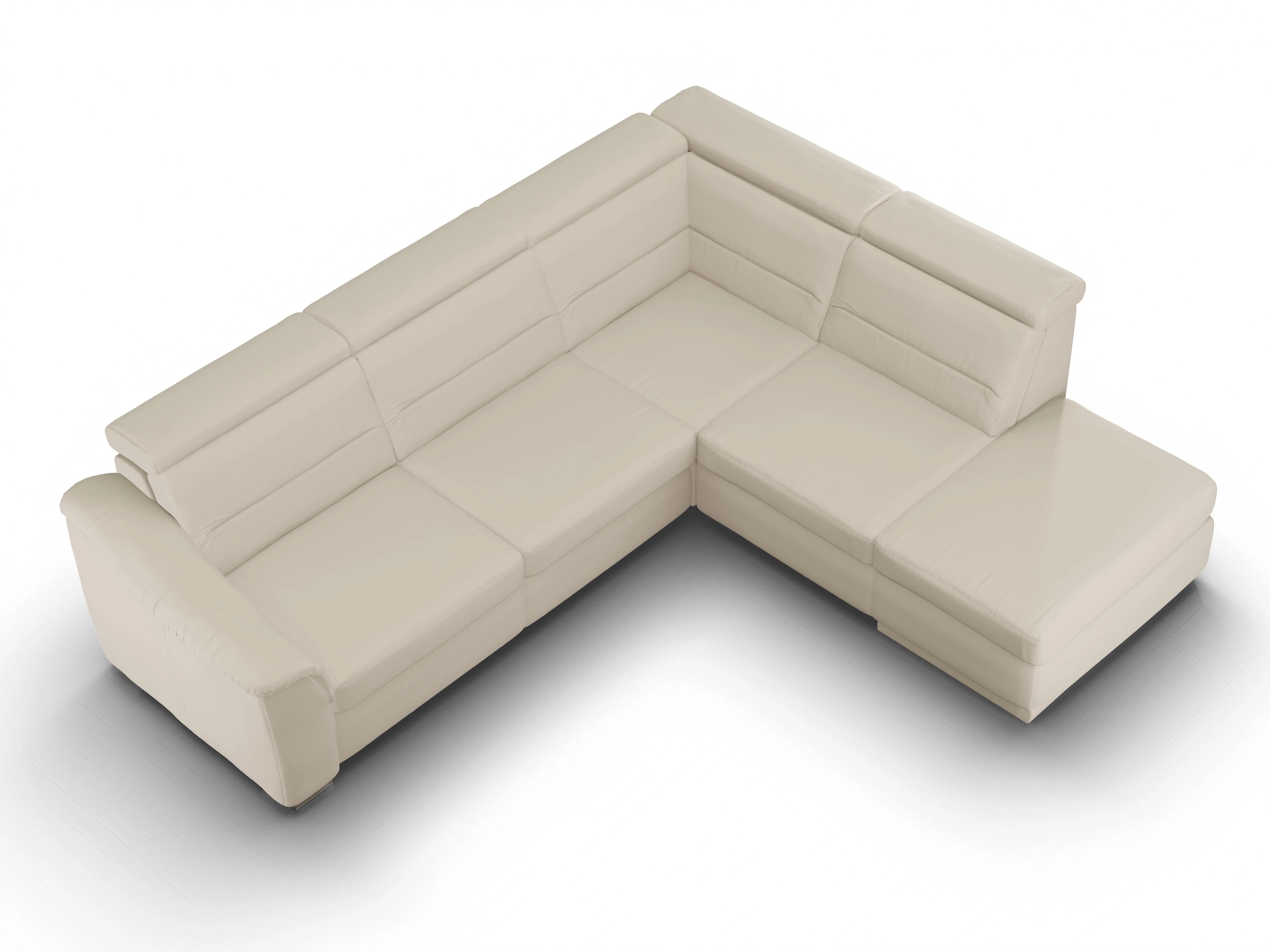 Ansicht des Produktes Sitz Concept family 1008 Ecksofa rechts Abschluss offen in Stoff Beige
