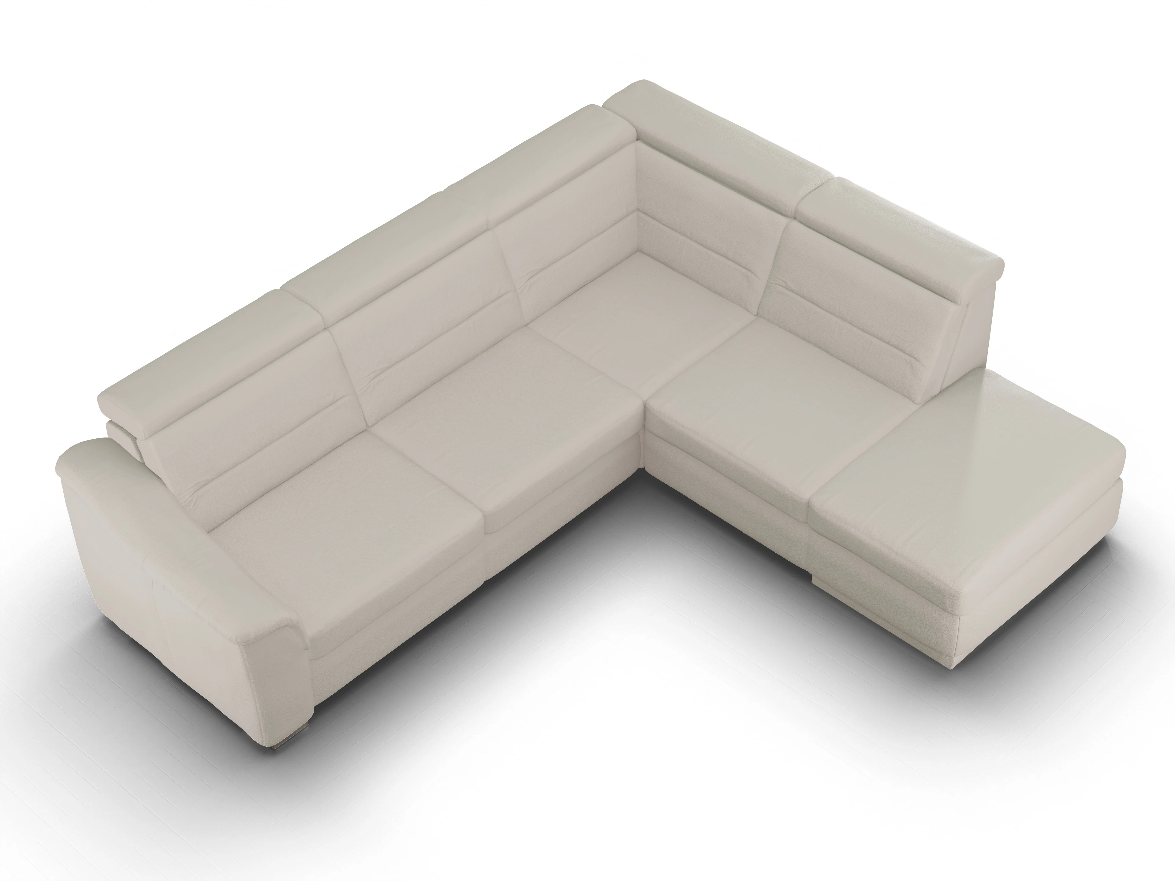 Ansicht des Produktes SC Family 1008 Ecksofa rechts Abschluss offen in Stoff Beige