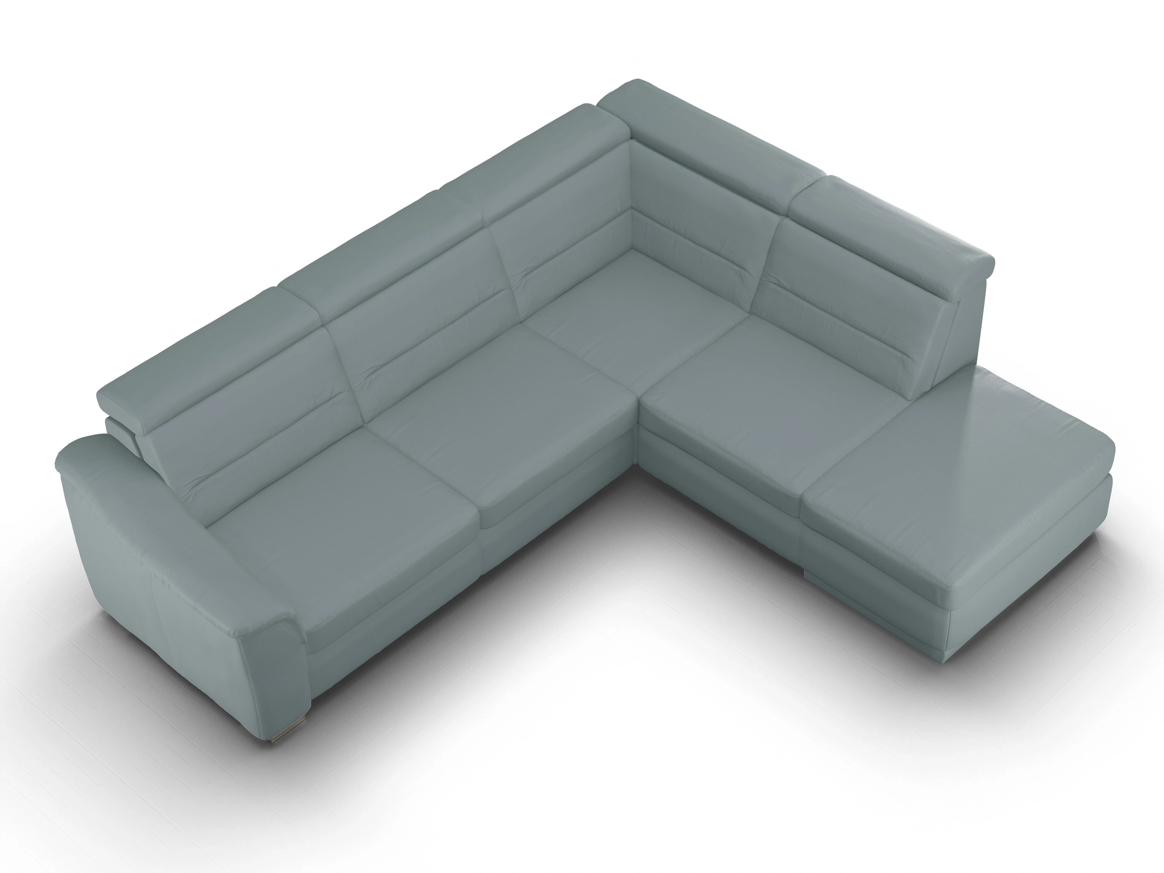 Sitz Concept Family 1008 Kombielement Large R Ansicht des Produktes SC Family 1008 Ecksofa rechts Abschluss offen in Stoff Grau
